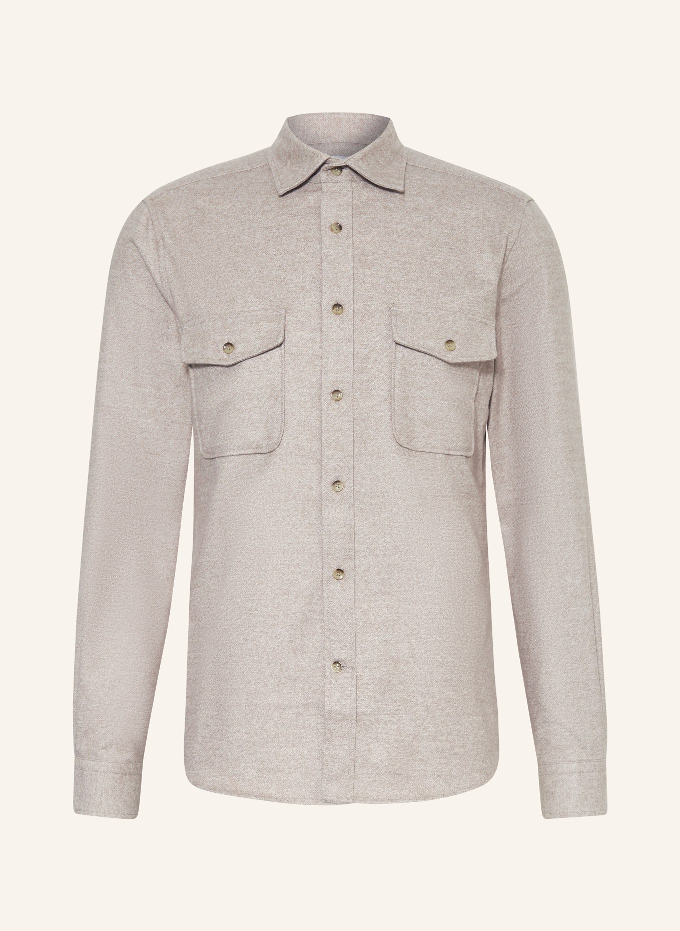 REISS Flannel shirt CHASER slim fit, Color: LIGHT BROWN (Image 1)