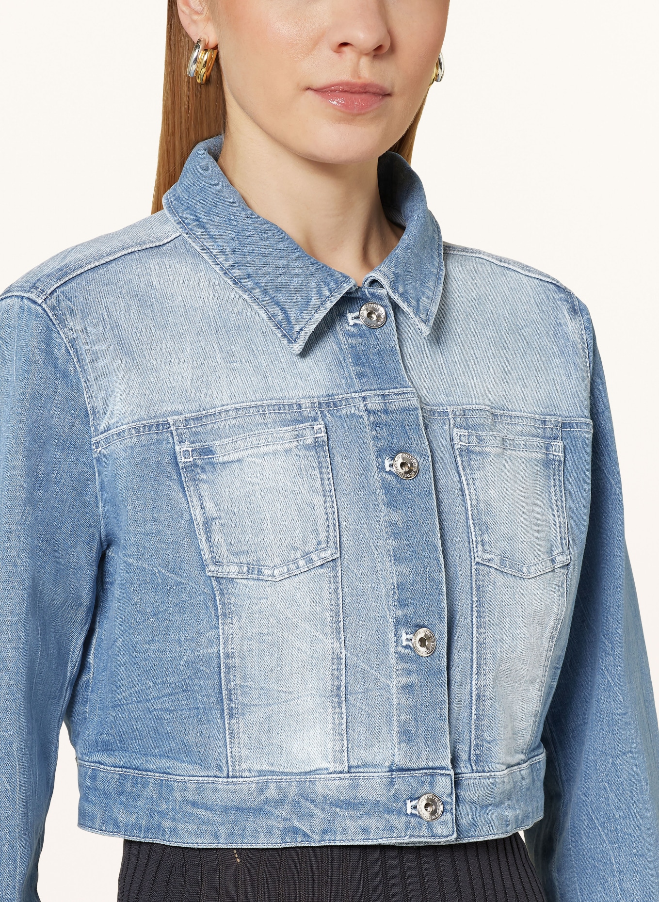 Betty Barclay Cropped denim jacket, Color: BLUE (Image 4)