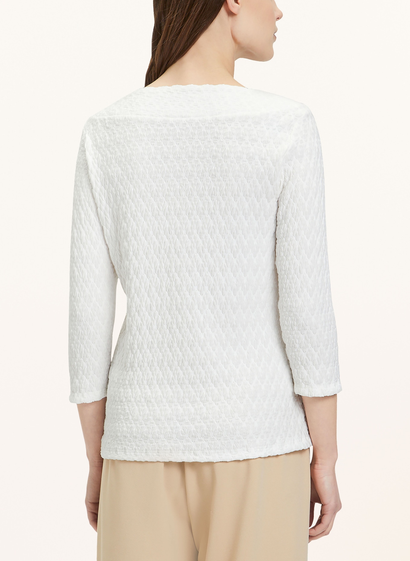 Betty Barclay Long sleeve shirt with 3/4 sleeves, Color: WHITE (Image 3)