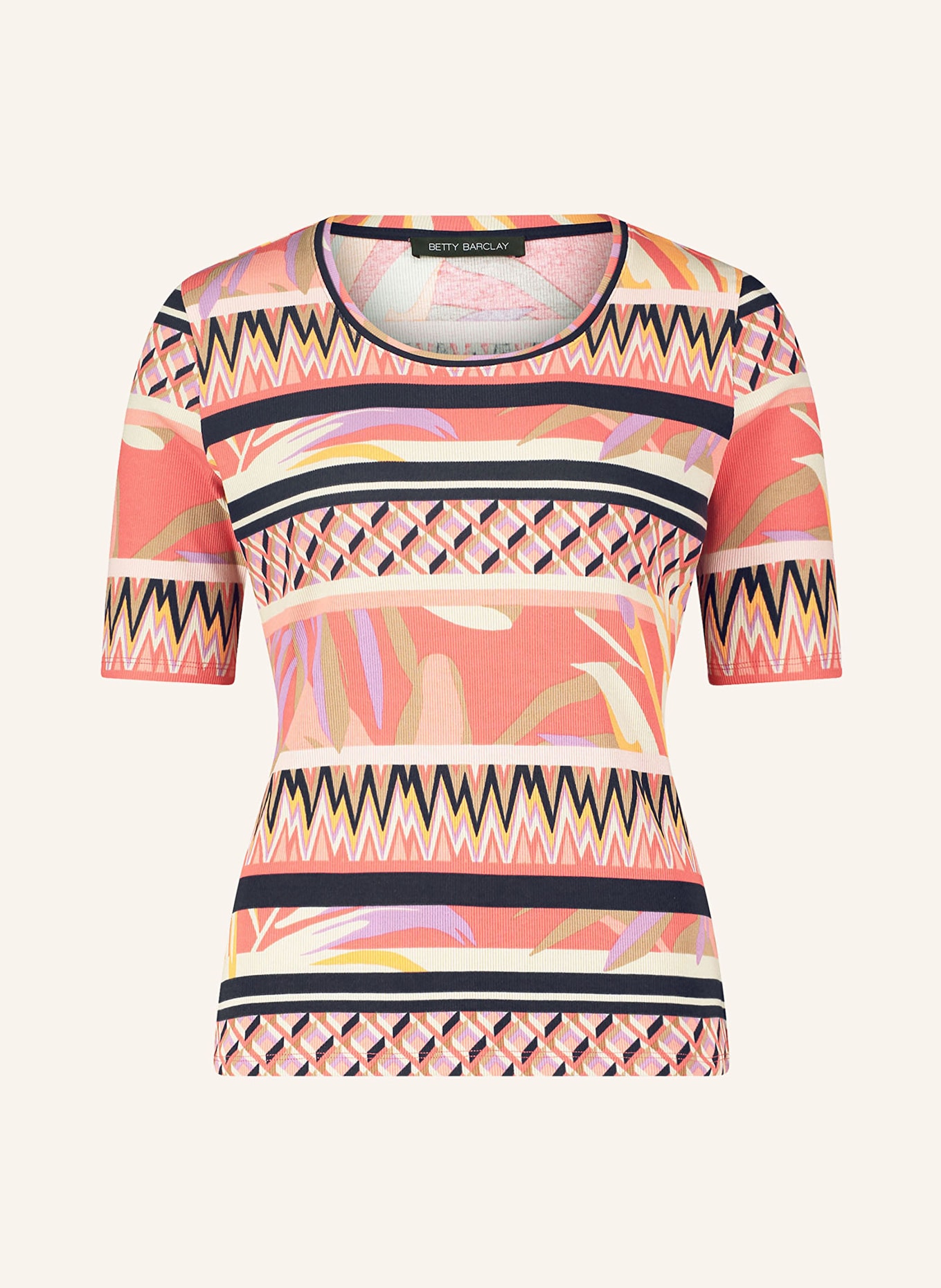Betty Barclay T-Shirt, Farbe: ROT/ DUNKELBLAU/ BEIGE (Bild 1)