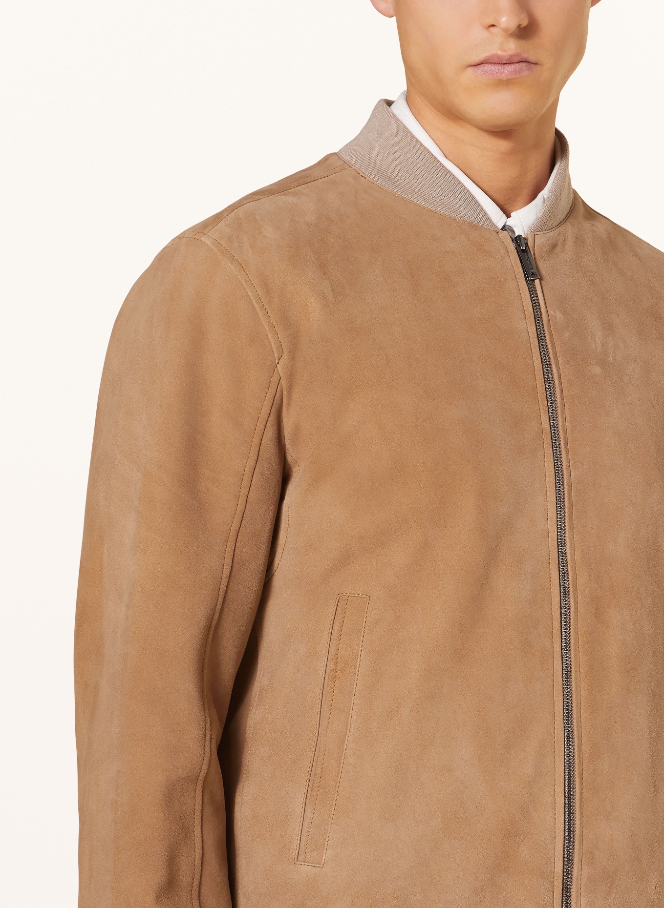 STRELLSON Leather jacket, Color: LIGHT BROWN (Image 4)