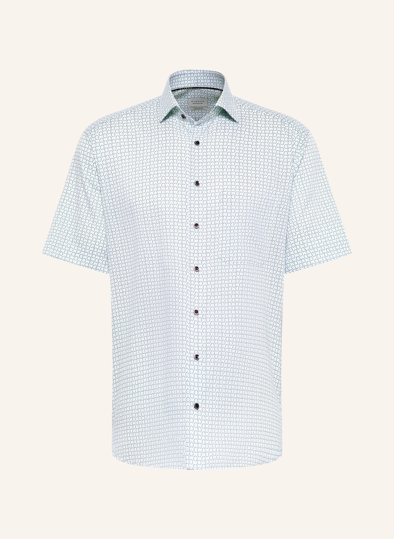 ETERNA Short sleeve shirt comfort fit, Color: WHITE/ TEAL/ BLUE (Image 1)