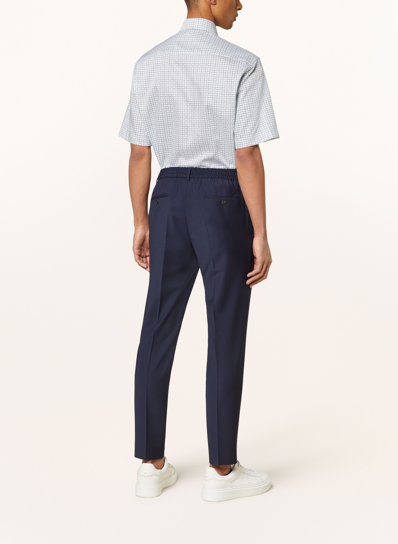 ETERNA Short sleeve shirt comfort fit, Color: WHITE/ TEAL/ BLUE (Image 3)