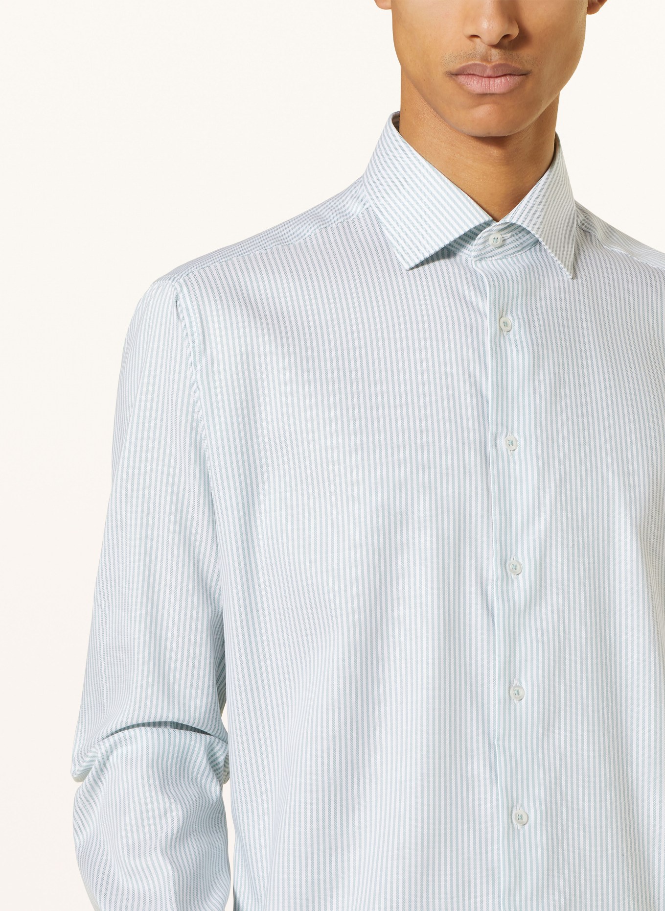 ETERNA Shirt modern fit, Color: MINT/ WHITE (Image 4)