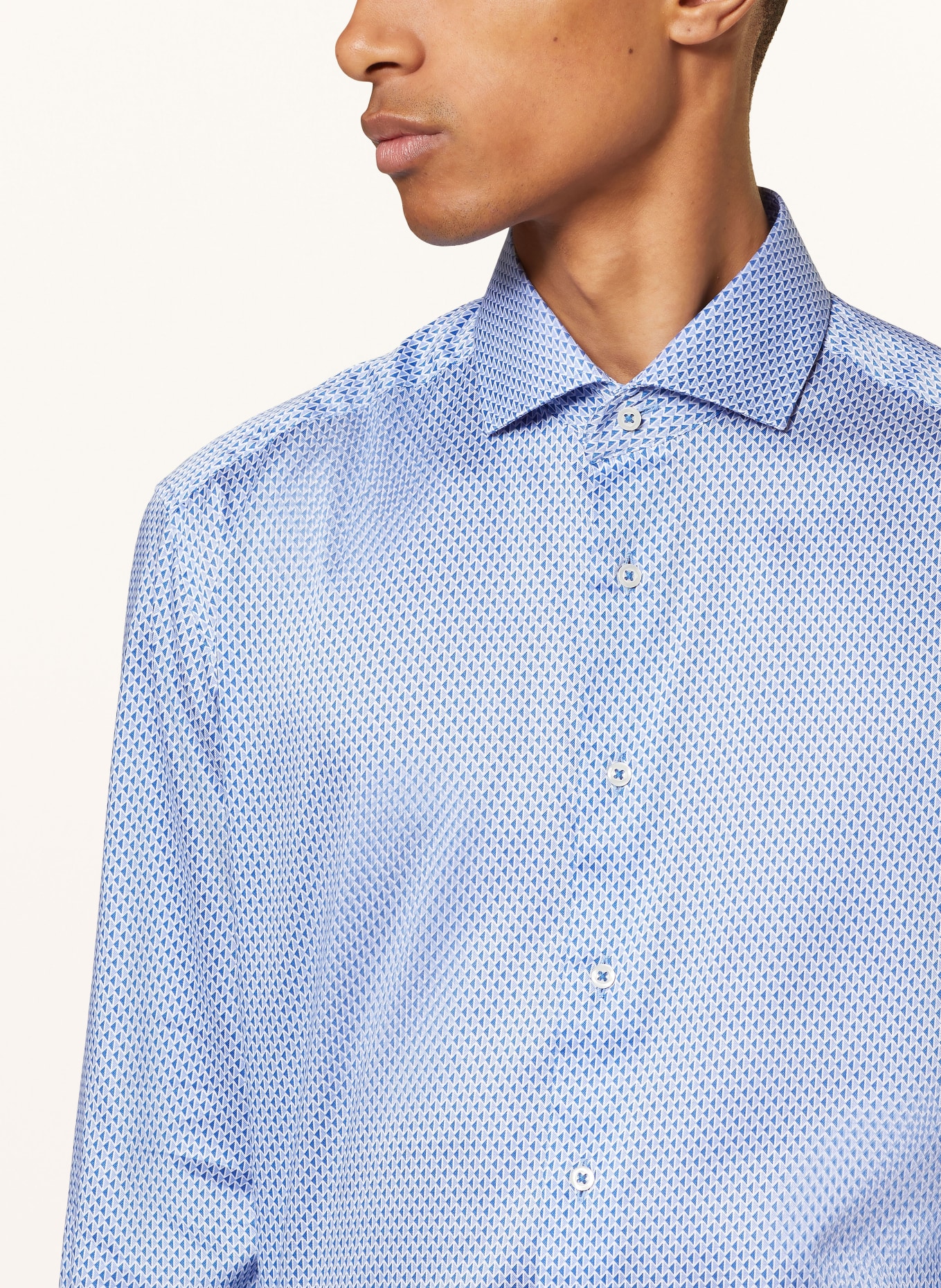 ETERNA Shirt modern fit, Color: BLUE/ LIGHT BLUE (Image 4)
