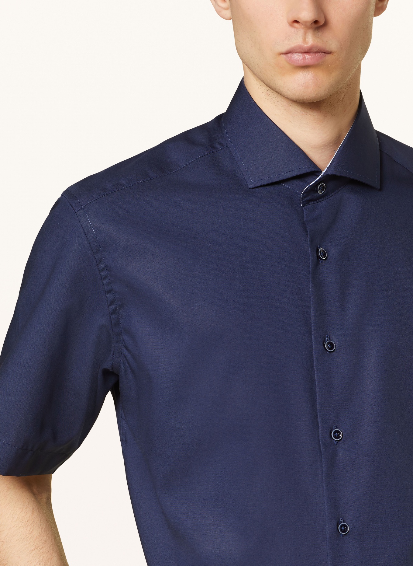 ETERNA Short sleeve shirt modern fit, Color: DARK BLUE (Image 4)