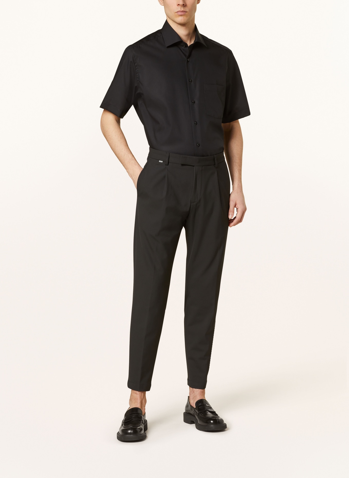 ETERNA Short sleeve shirt modern fit, Color: BLACK (Image 2)