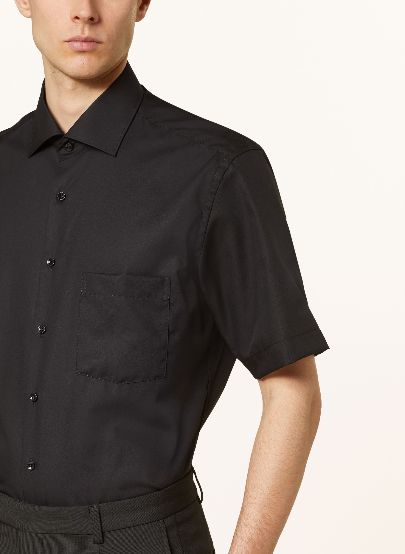 ETERNA Short sleeve shirt modern fit, Color: BLACK (Image 4)