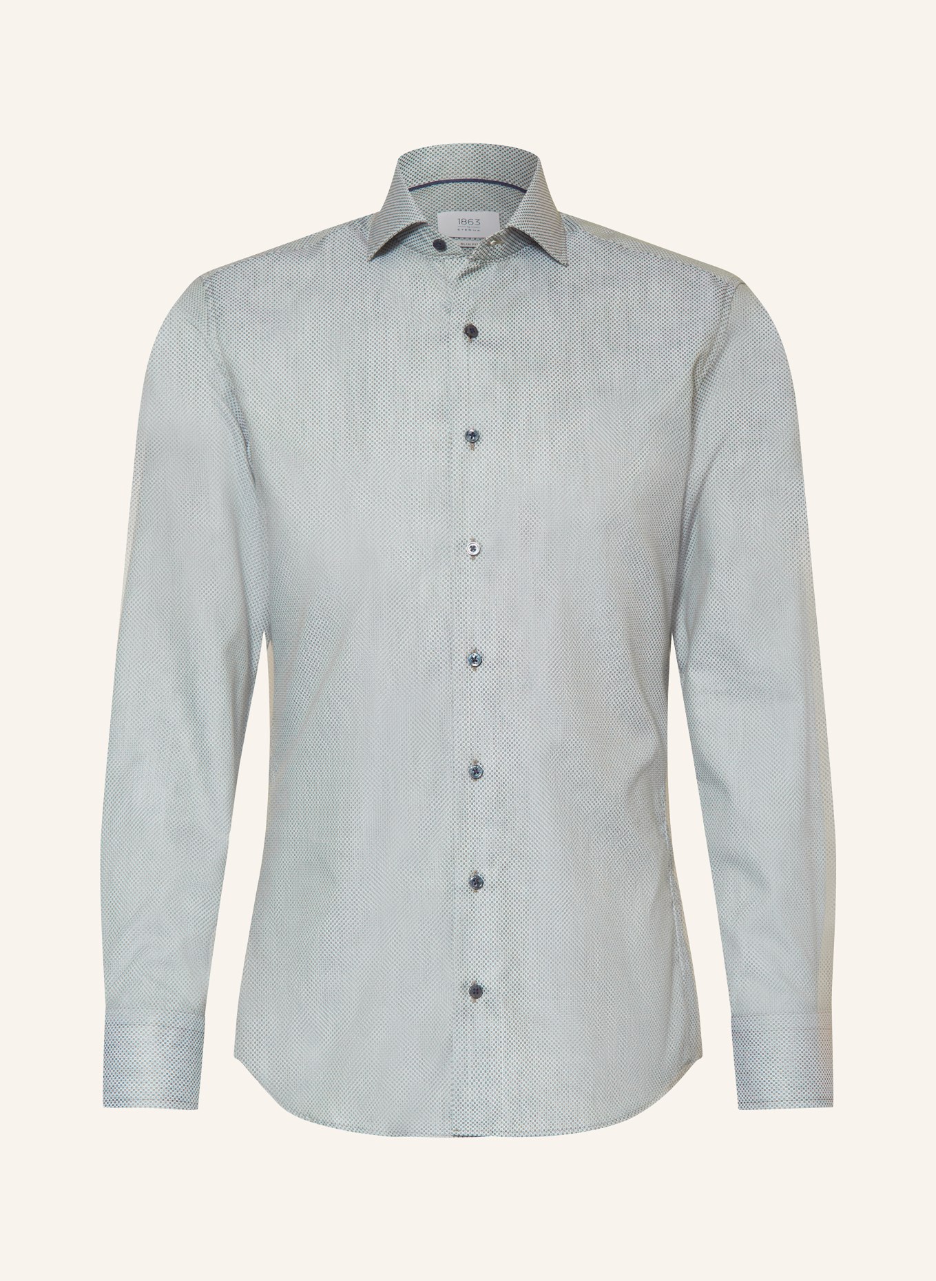 ETERNA 1863 Shirt slim fit, Color: GREEN/ WHITE (Image 1)