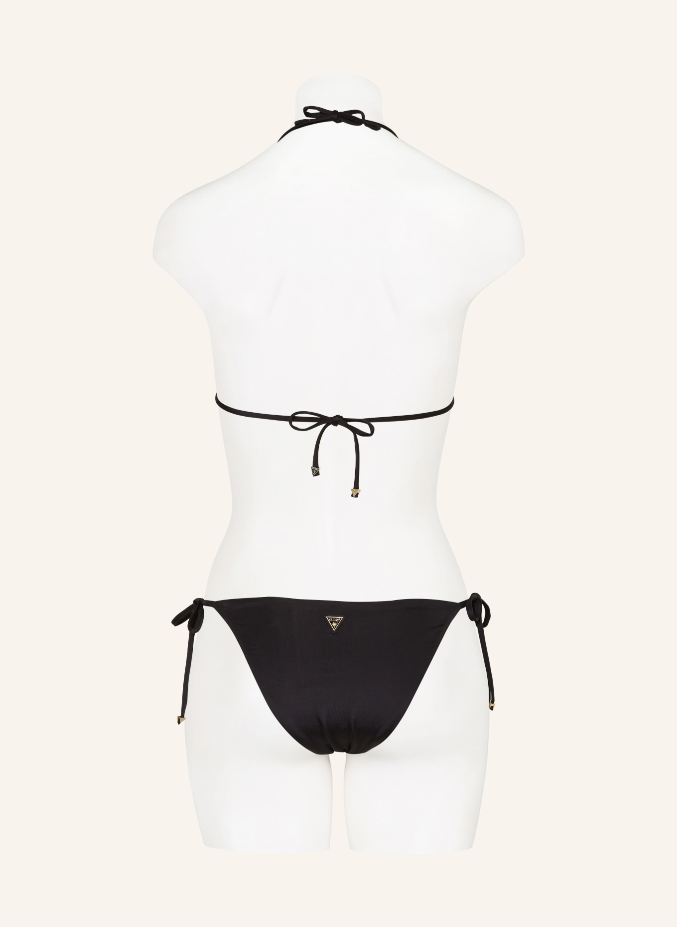 GUESS Triangle bikini bottoms with decorative gems, Color: BLACK (Image 3)