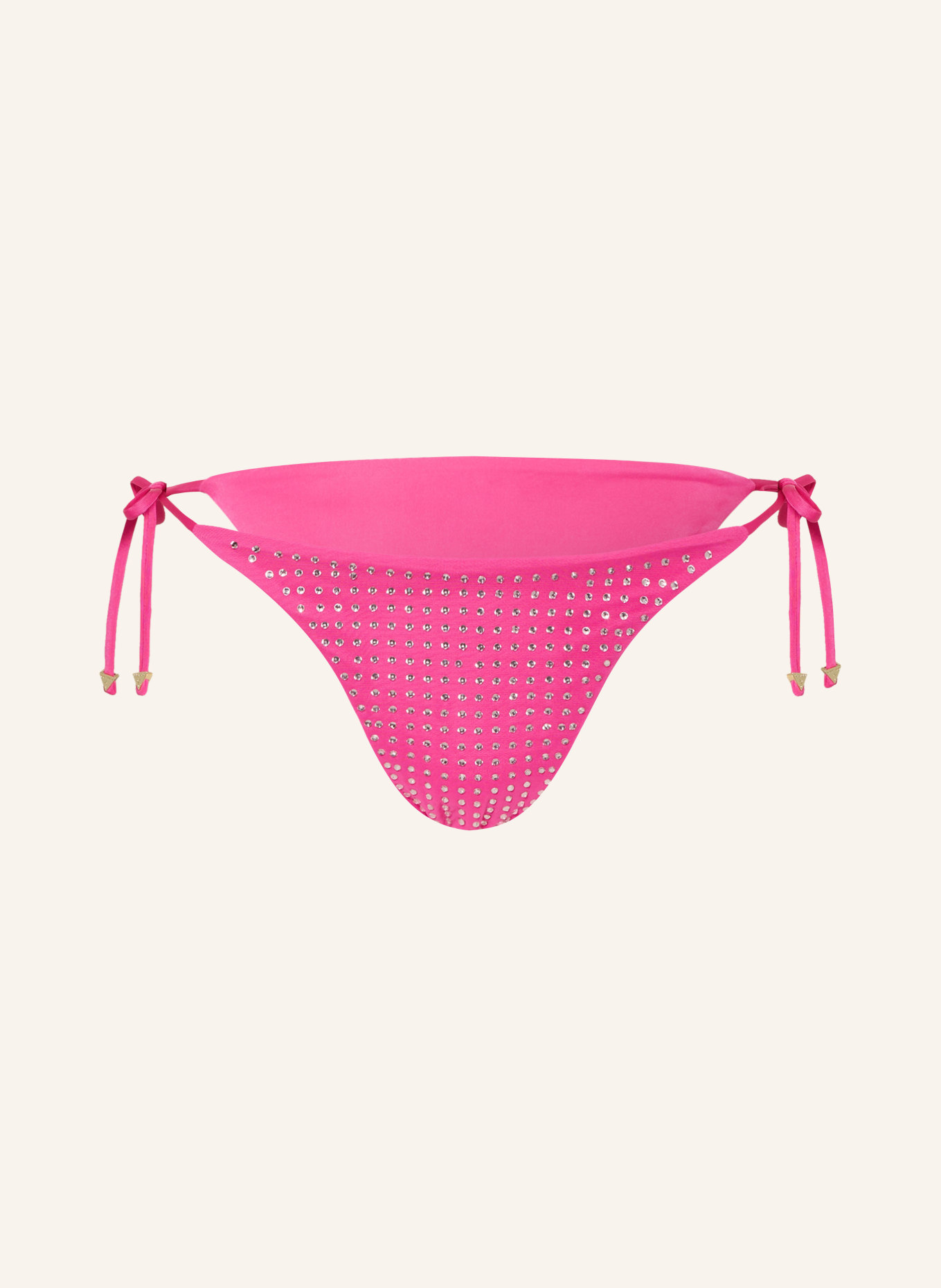 GUESS Triangel-Bikini-Hose mit Schmucksteinen, Farbe: PINK (Bild 1)