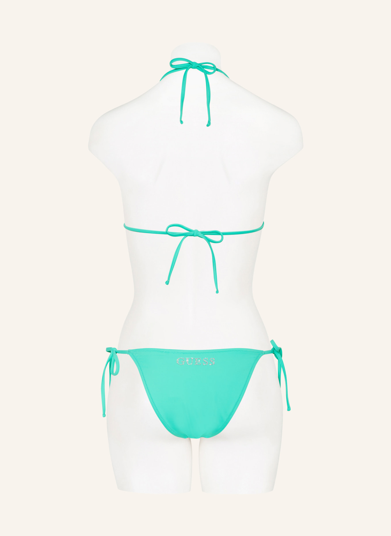 GUESS Triangle bikini bottoms with decorative gems, Color: MINT (Image 3)
