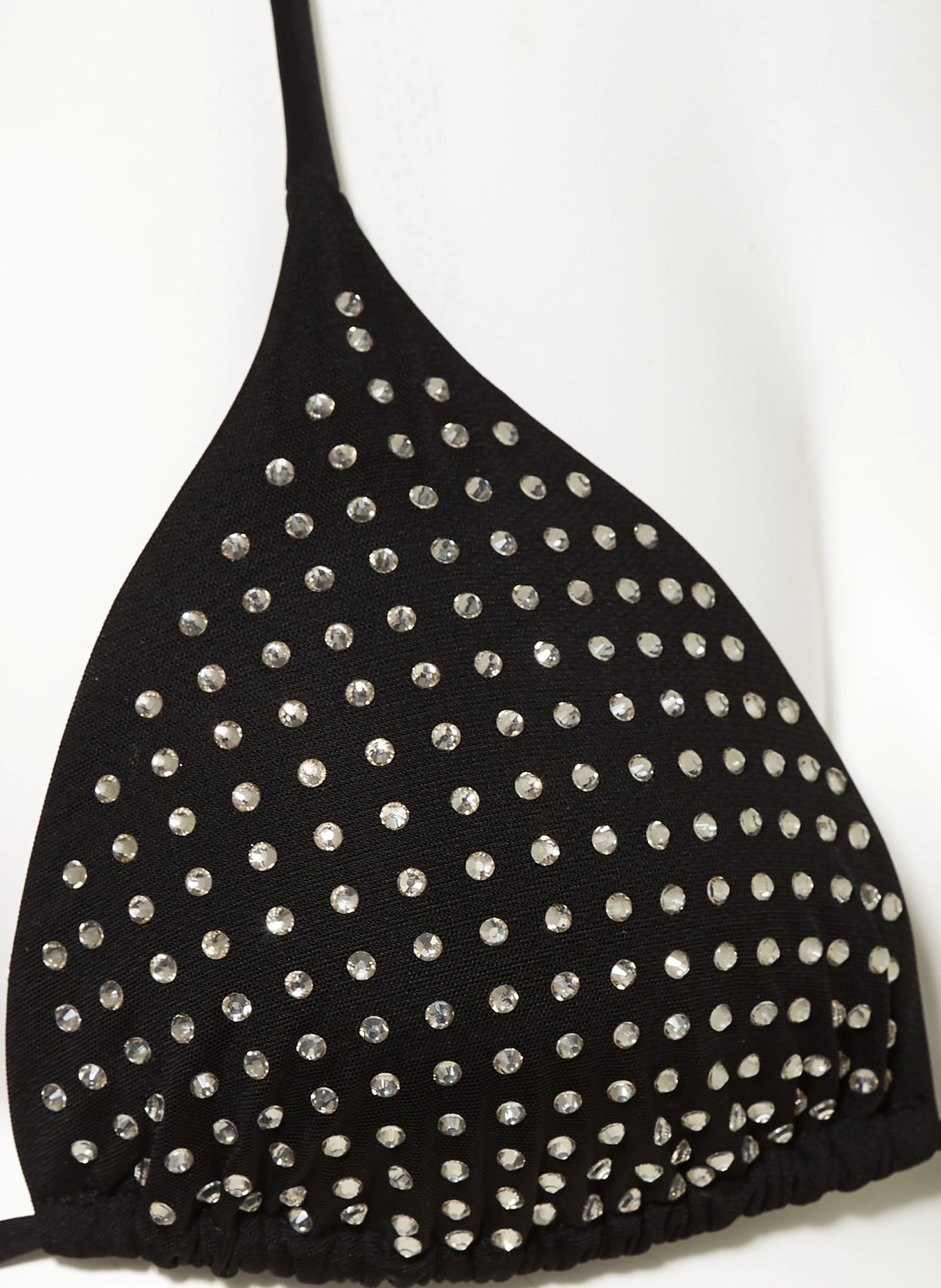 GUESS Triangle bikini top with decorative gems, Color: BLACK (Image 4)
