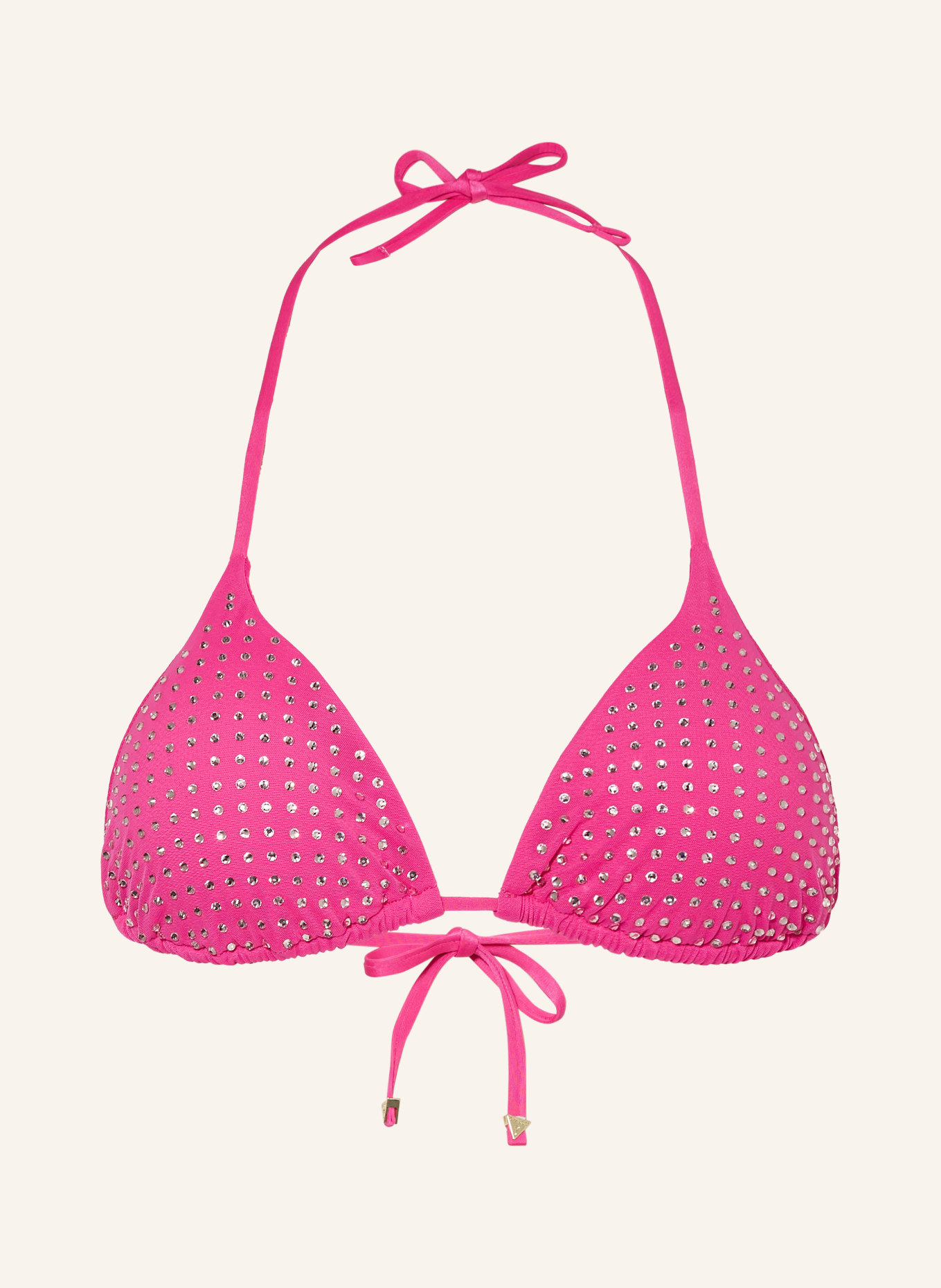 GUESS Triangel-Bikini-Top mit Schmucksteinen, Farbe: PINK (Bild 1)