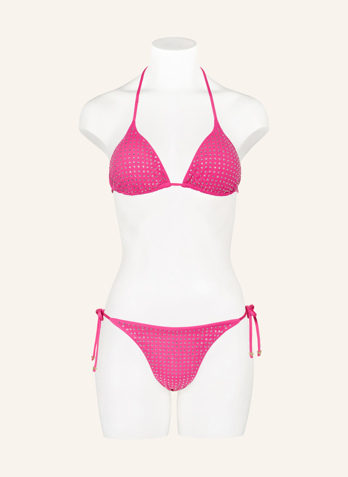 GUESS Triangel-Bikini-Top mit Schmucksteinen, Farbe: PINK (Bild 2)