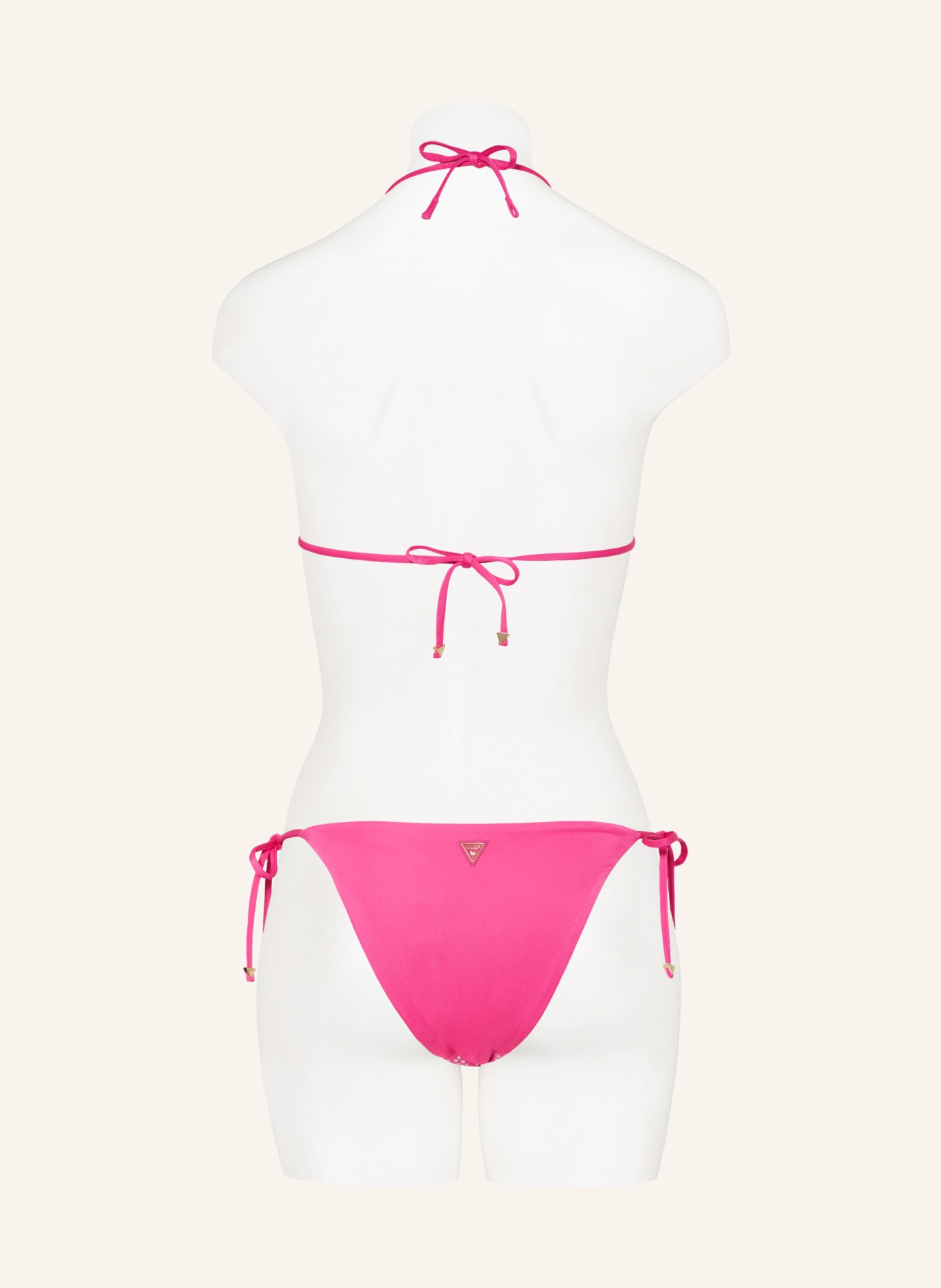 GUESS Triangel-Bikini-Top mit Schmucksteinen, Farbe: PINK (Bild 3)