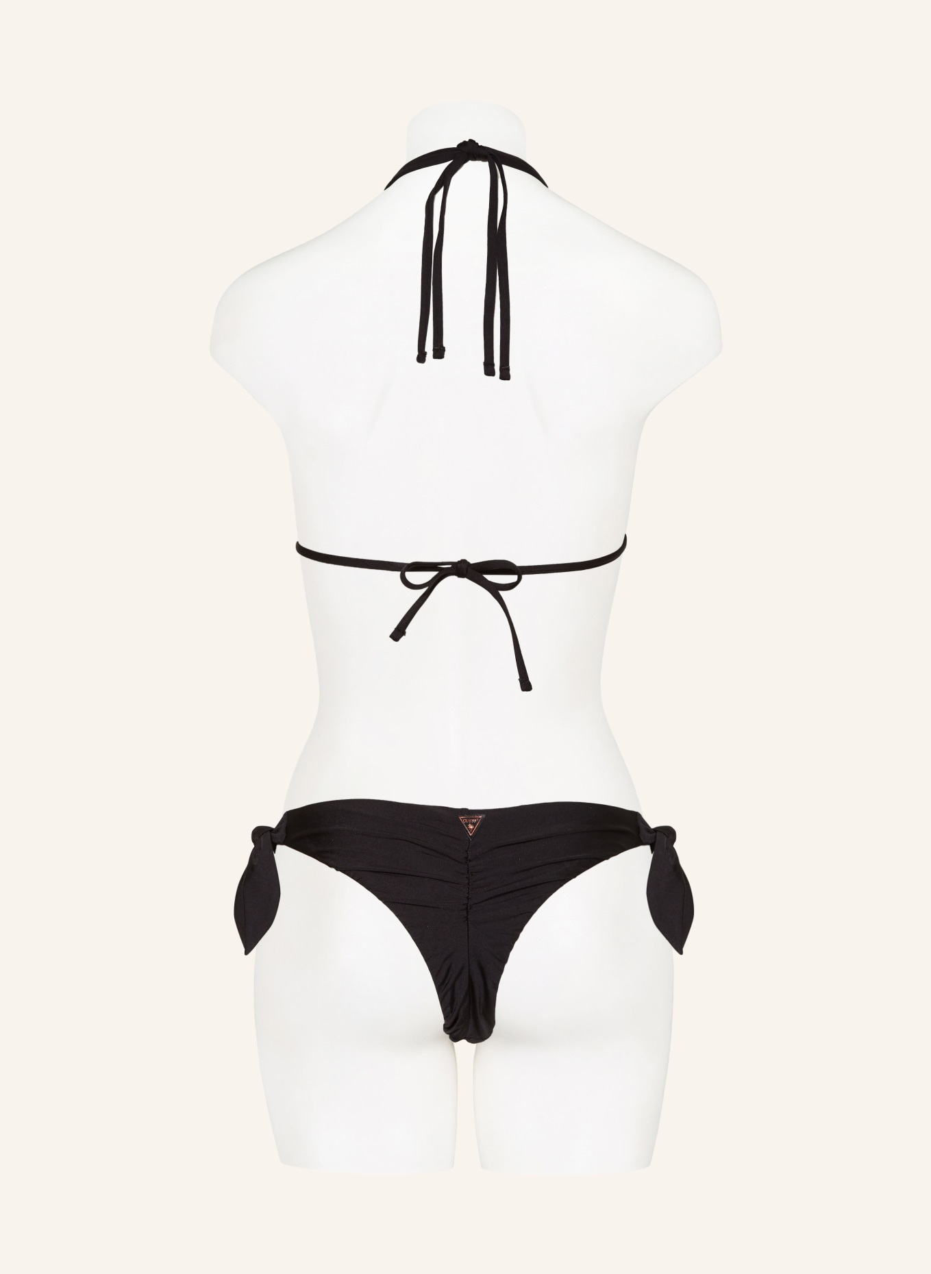 GUESS Triangle bikini bottoms with decorative gems, Color: BLACK (Image 3)
