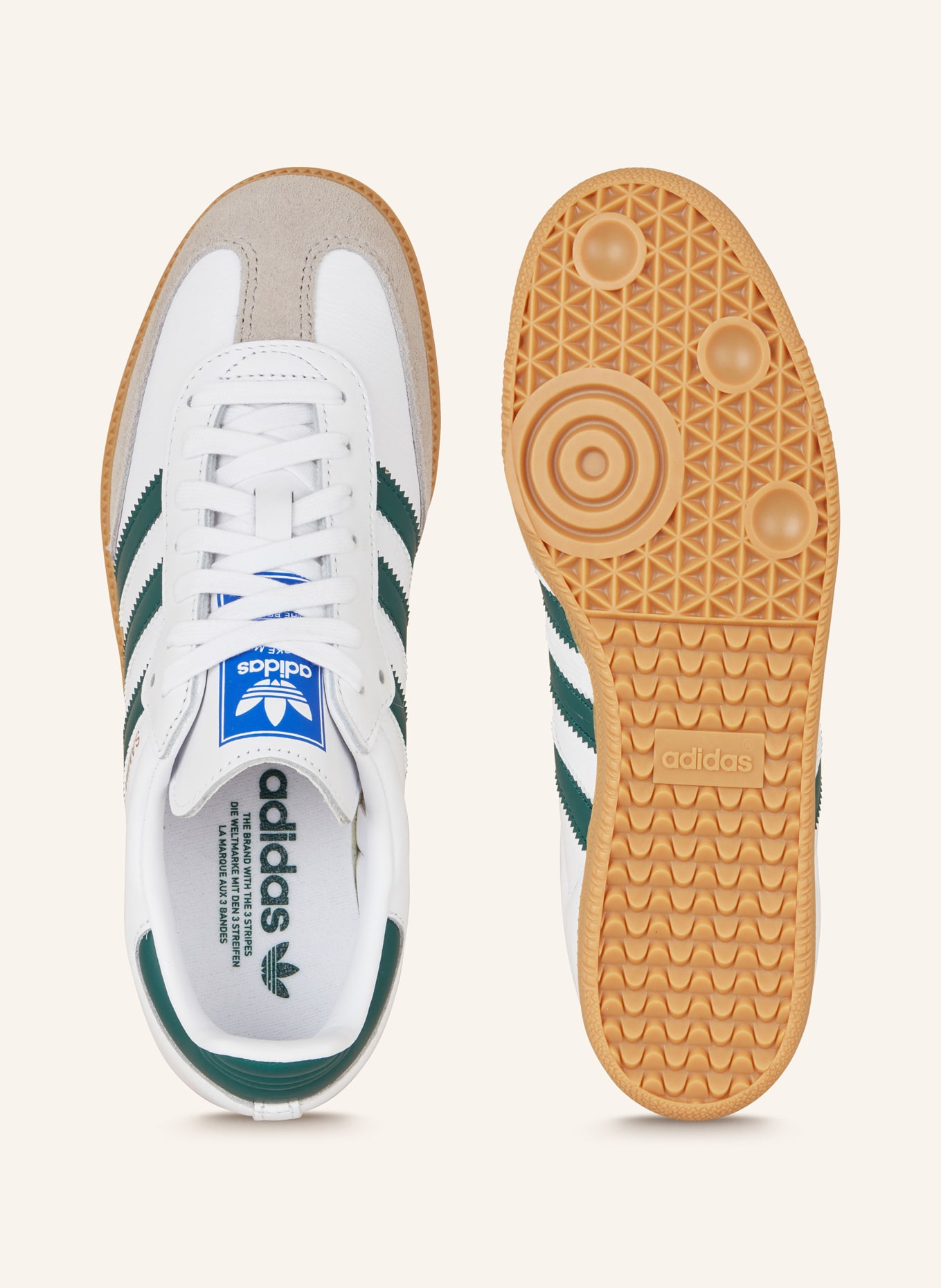 adidas Originals Sneakersy SAMBA OG, Kolor: BIAŁY/ ZIELONY (Obrazek 5)