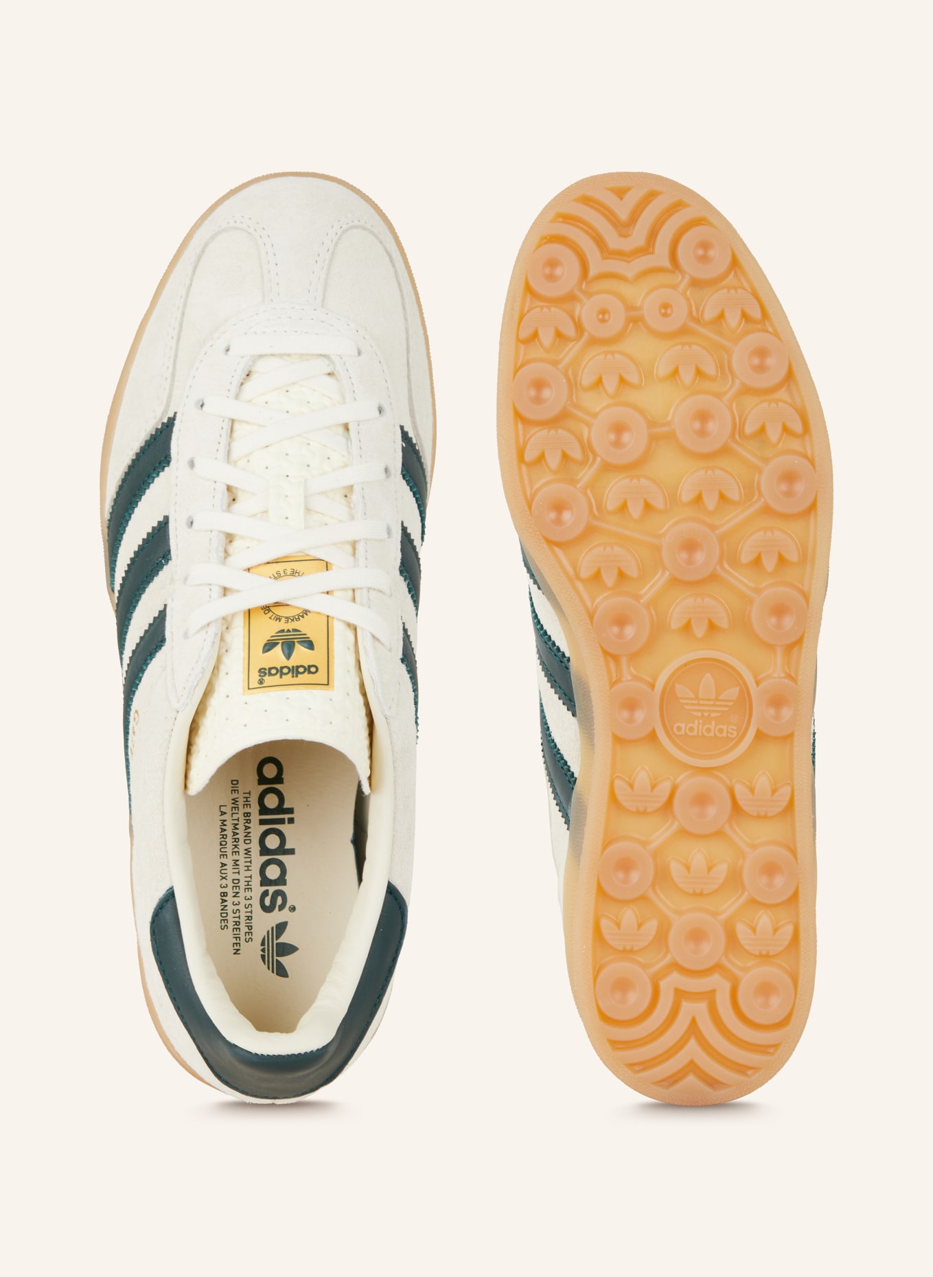 adidas Originals Sneaker GAZELLE INDOOR, Farbe: HELLGRAU/ DUNKELGRÜN (Bild 5)