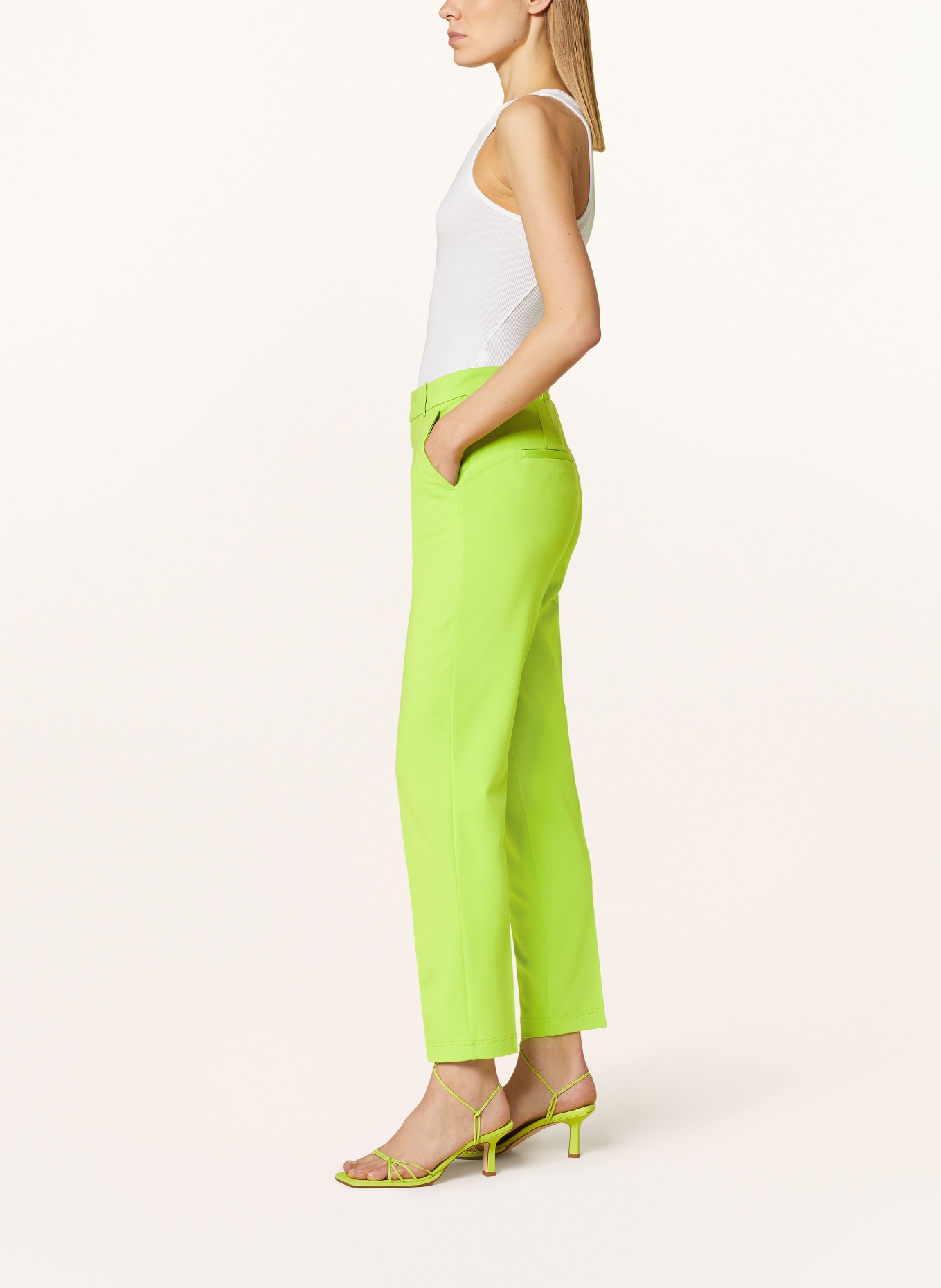 oui Jersey pants, Color: LIGHT GREEN (Image 4)