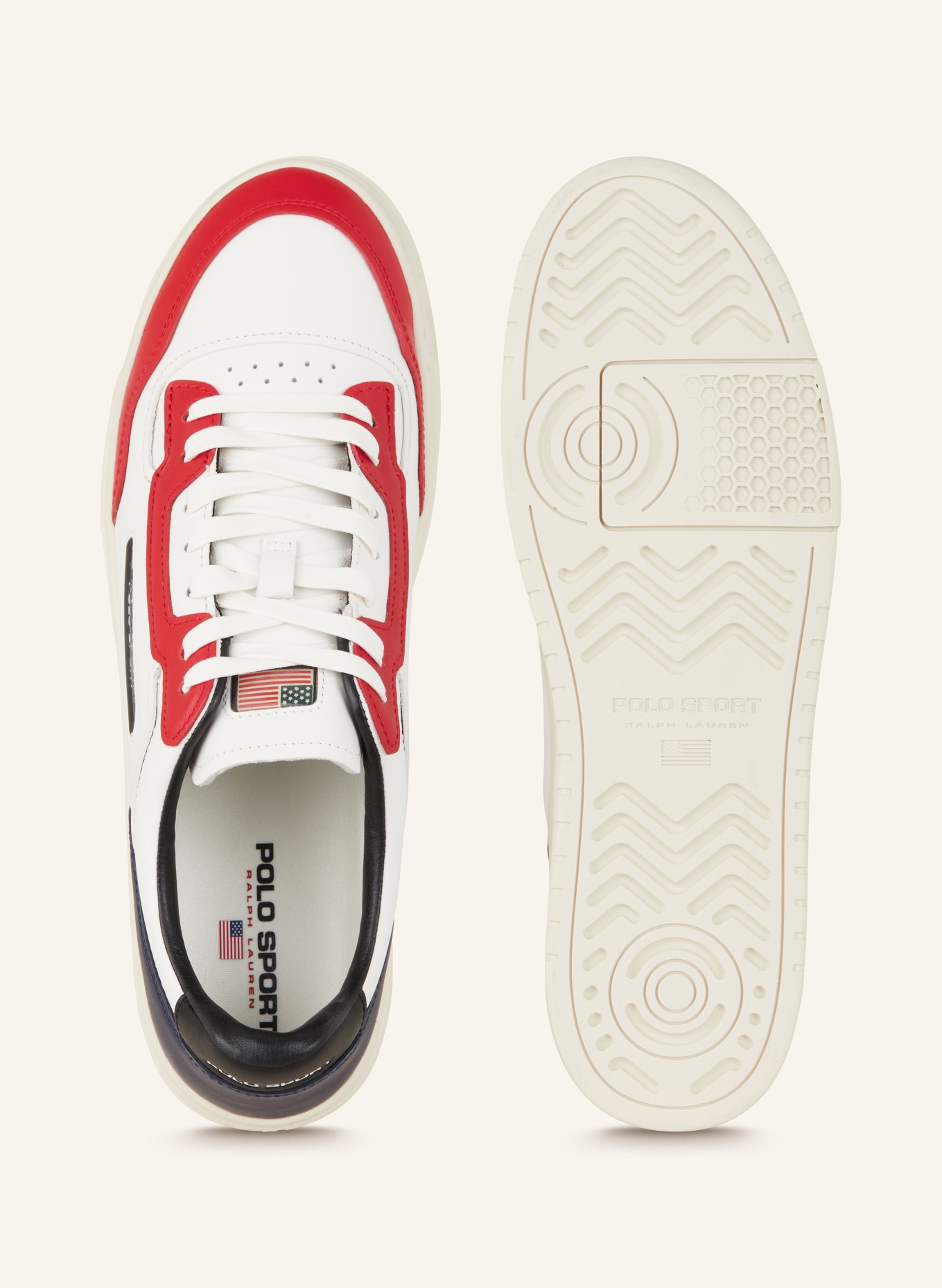 POLO SPORT Sneakers PS 300, Color: WHITE/ RED/ DARK BLUE (Image 5)