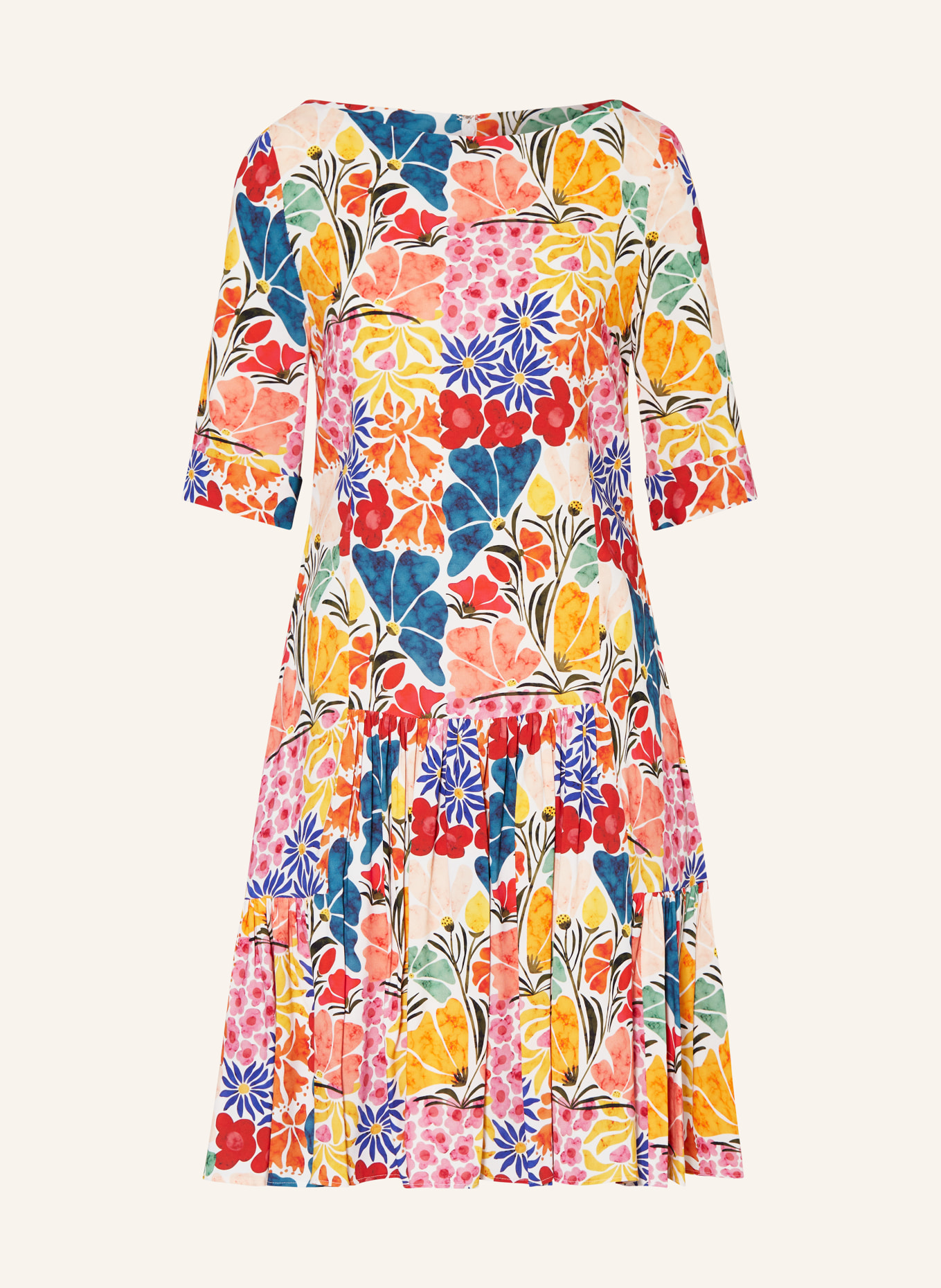 TALBOT RUNHOF Kleid, Farbe: WEISS/ ROT/ GRÜN (Bild 1)