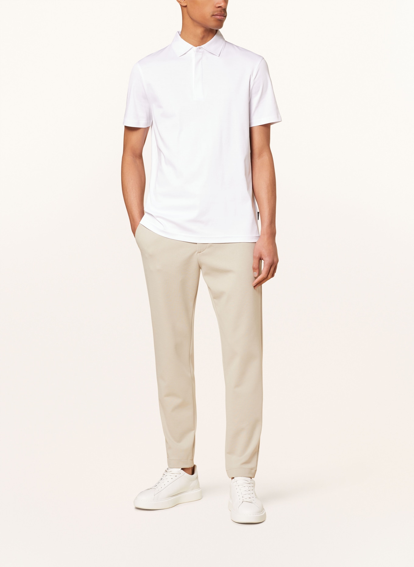 STRELLSON Jersey polo short PEPE regular fit, Color: WHITE (Image 2)