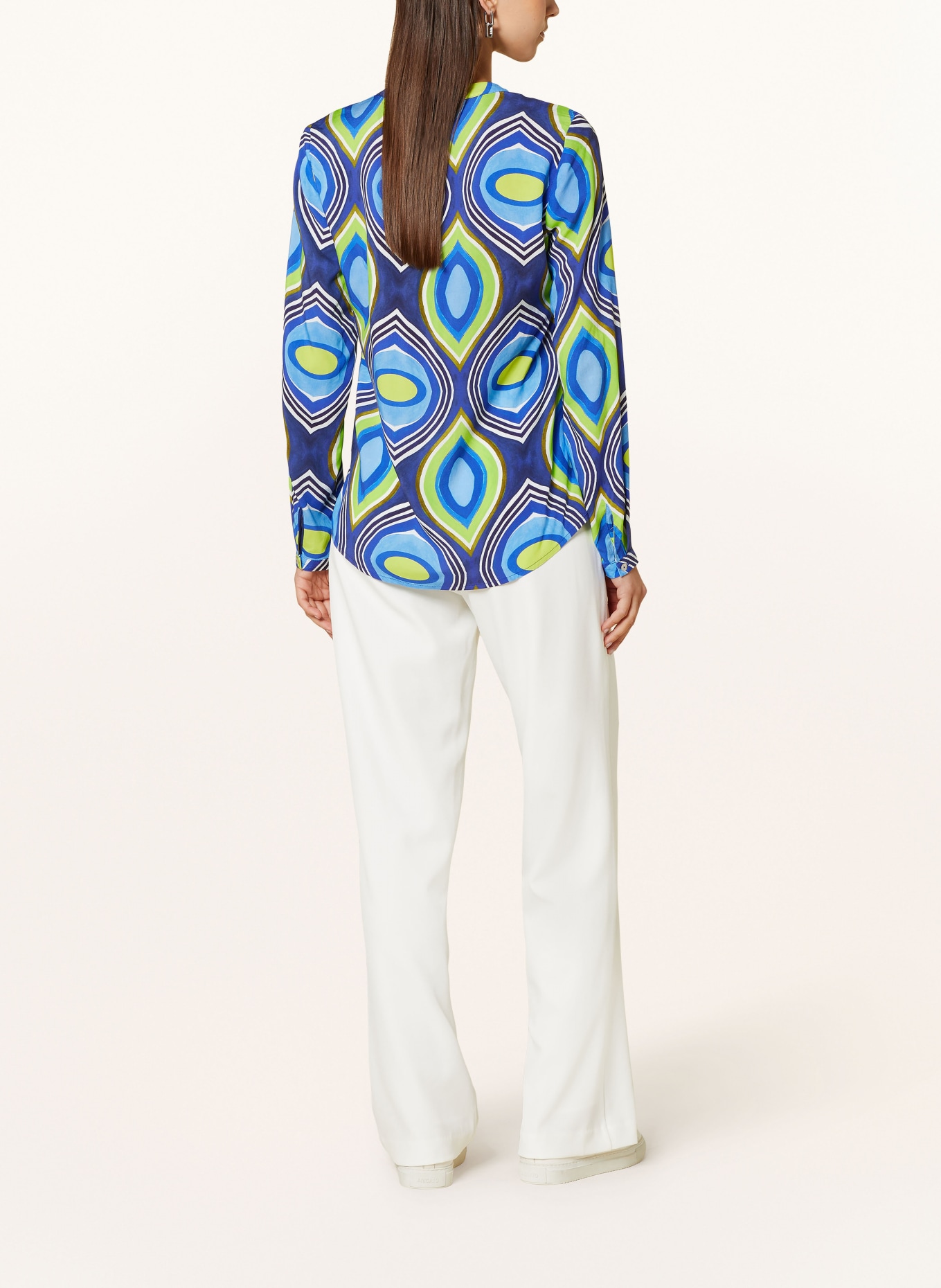 Emily VAN DEN BERGH Shirt blouse, Color: NEON GREEN/ BLUE/ BEIGE (Image 3)