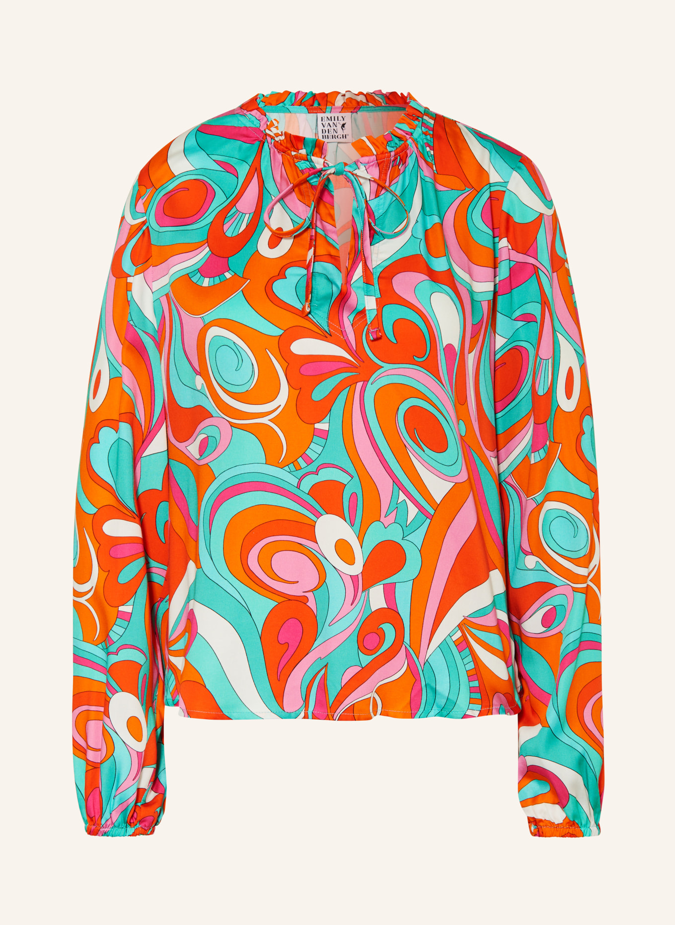 Emily VAN DEN BERGH Blusenshirt, Farbe: MINT/ ORANGE/ ROSA (Bild 1)