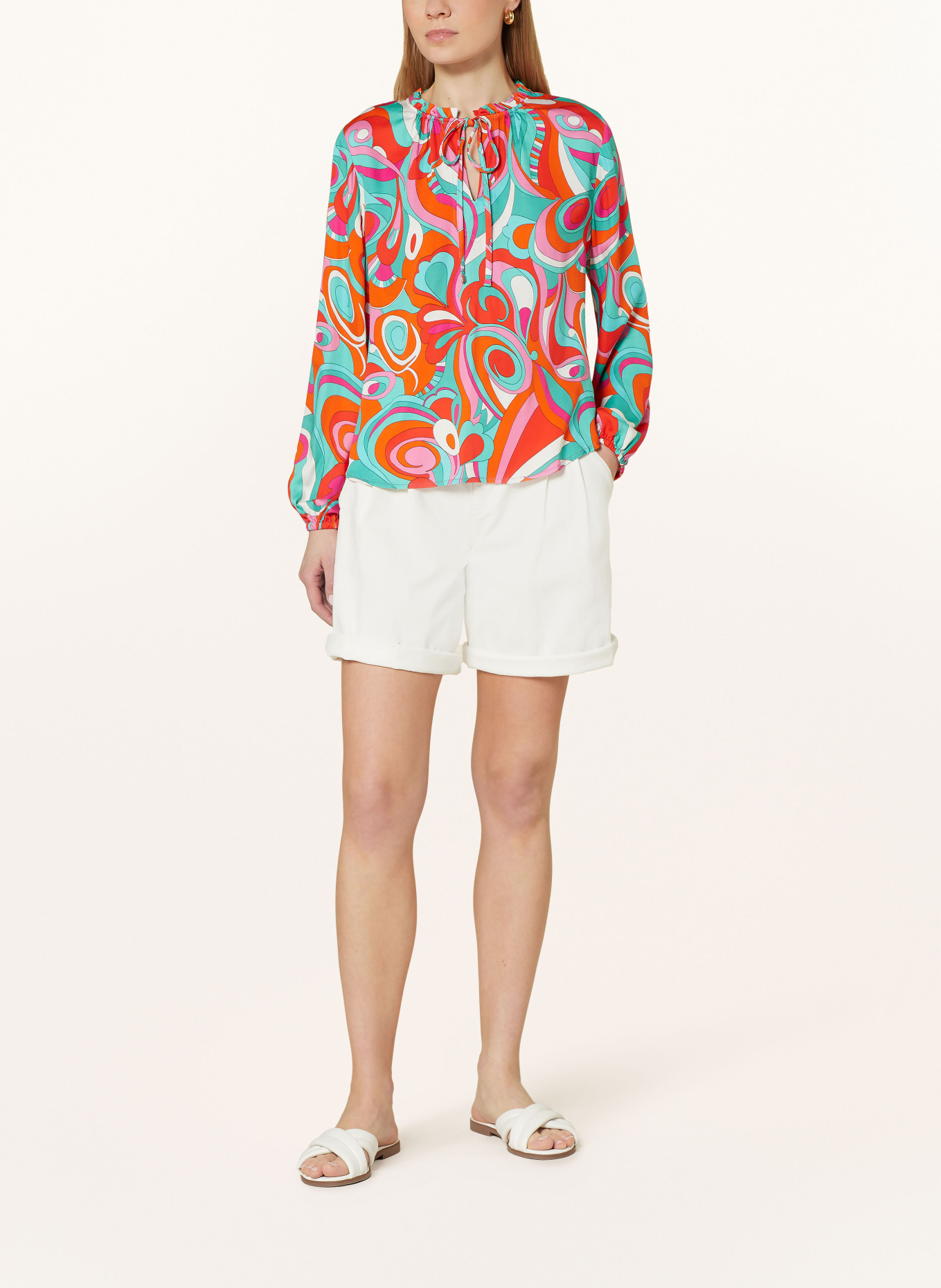 Emily VAN DEN BERGH Shirt blouse, Color: MINT/ ORANGE/ PINK (Image 2)