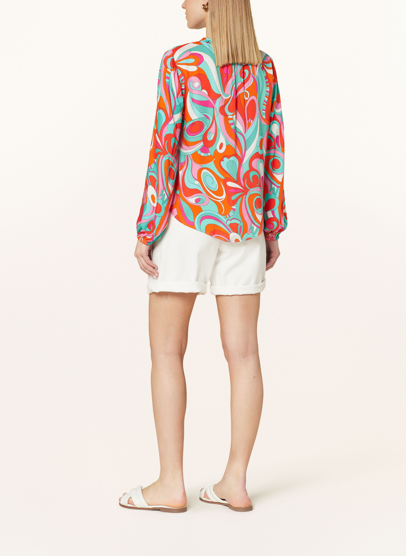 Emily VAN DEN BERGH Shirt blouse, Color: MINT/ ORANGE/ PINK (Image 3)