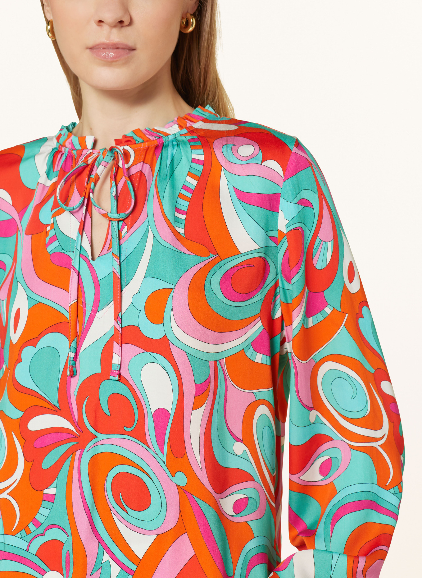 Emily VAN DEN BERGH Shirt blouse, Color: MINT/ ORANGE/ PINK (Image 4)
