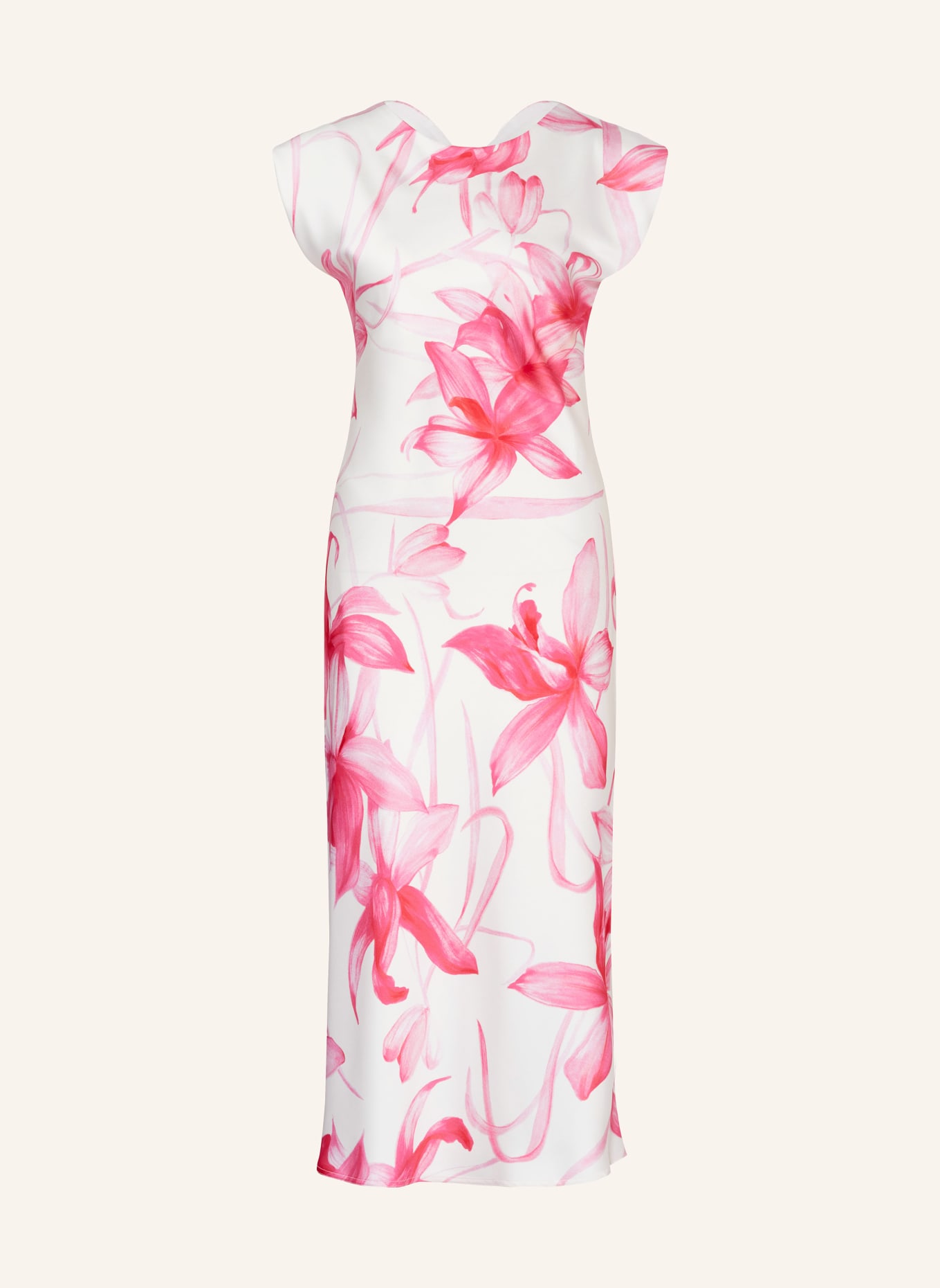 MARELLA Satin dress GIOSTRA, Color: WHITE/ PINK (Image 1)