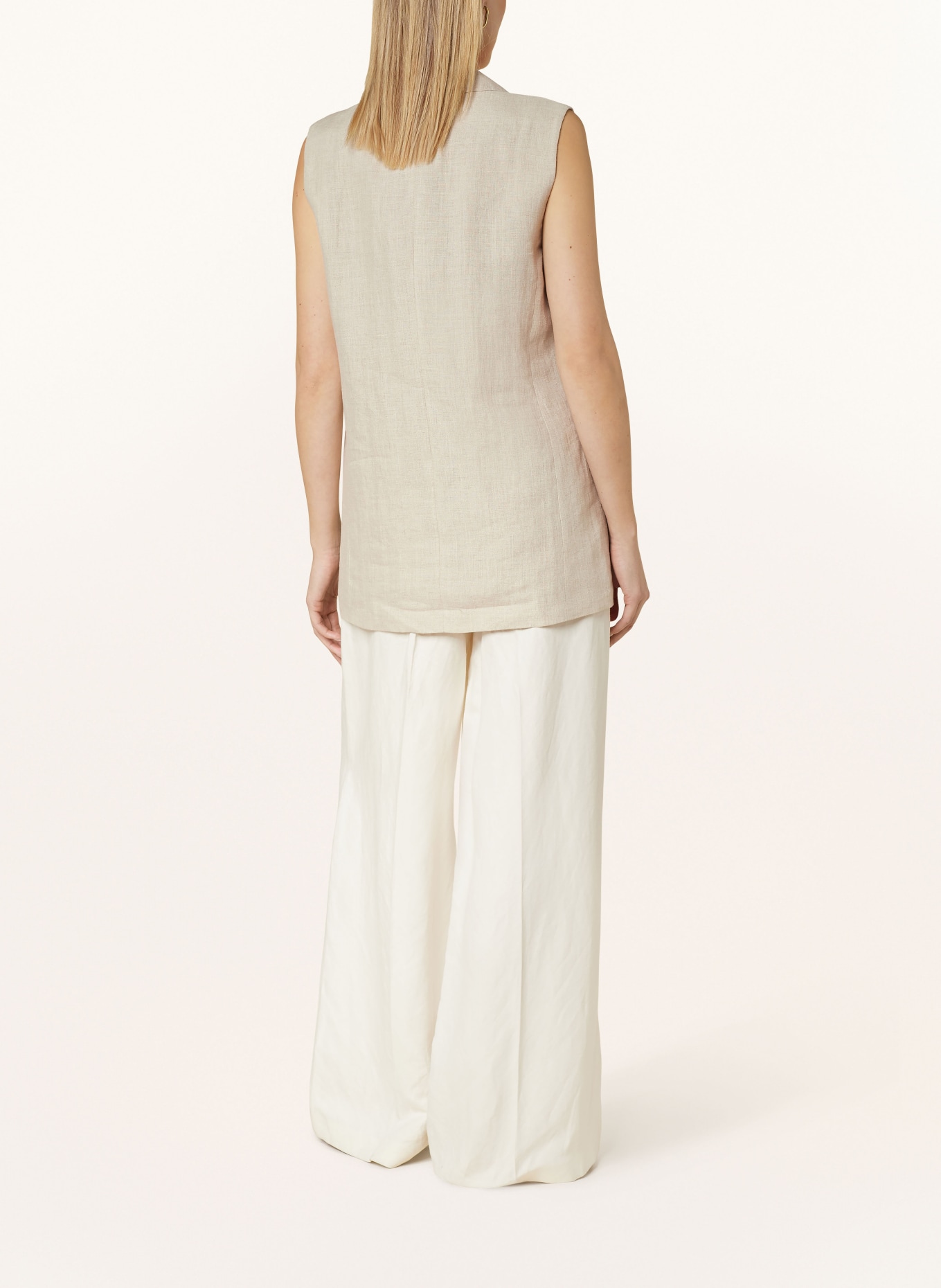 MARELLA Blazer vest PALK in linen, Color: ECRU (Image 3)