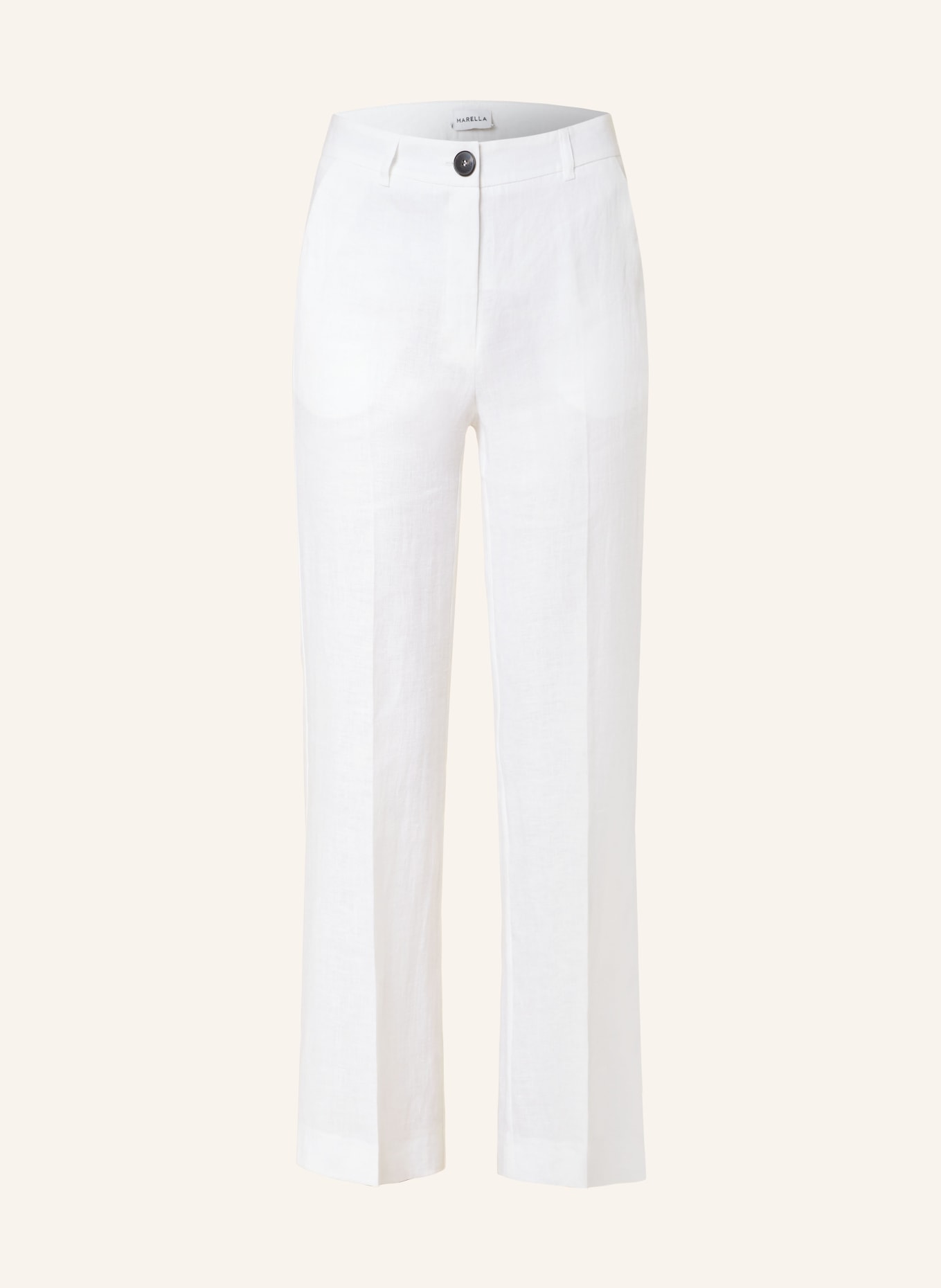 MARELLA Linen trousers MUSCHIO, Color: WHITE (Image 1)