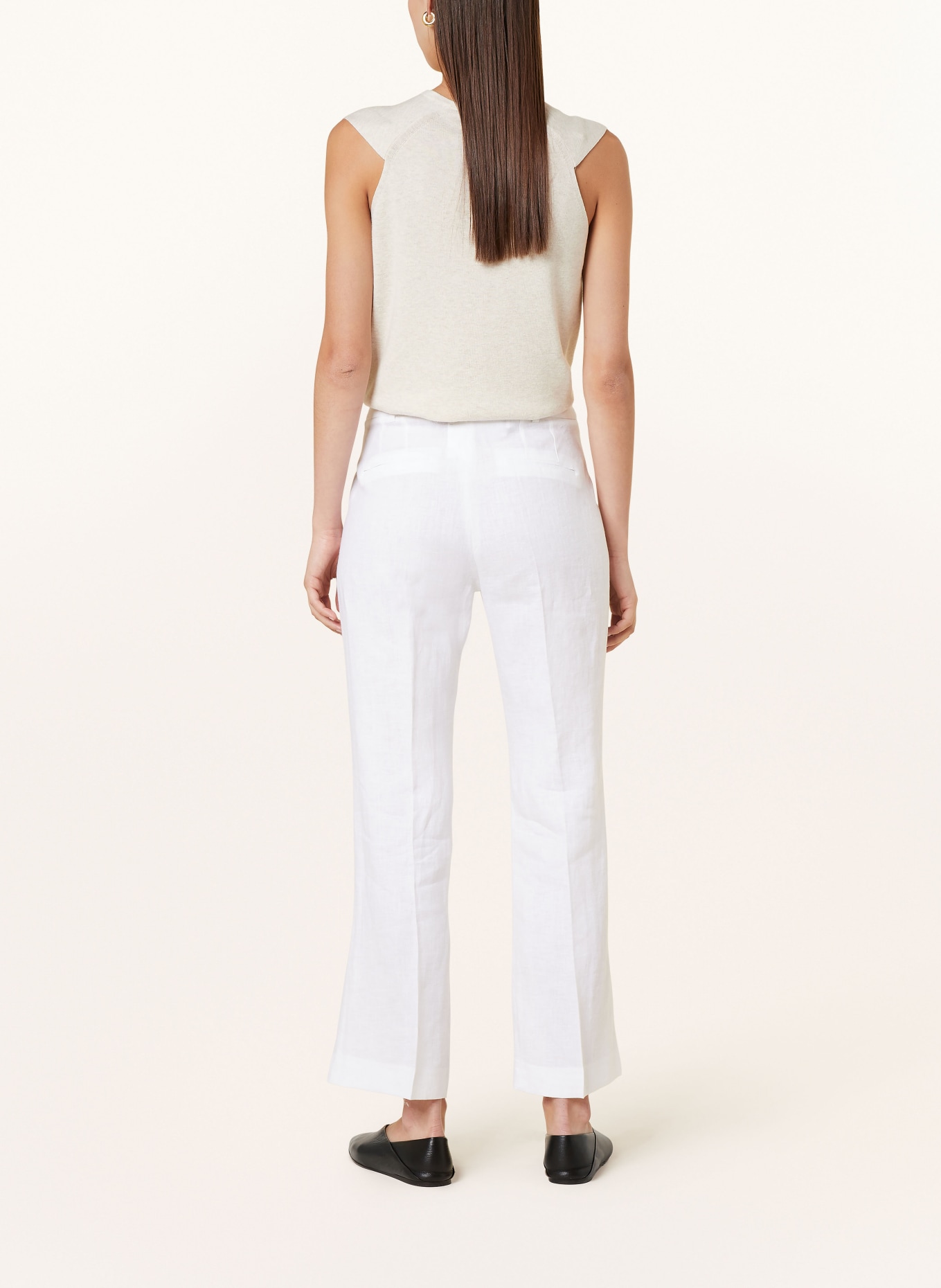 MARELLA Linen trousers MUSCHIO, Color: WHITE (Image 3)