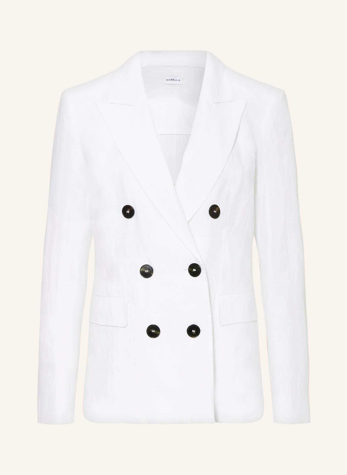 MARELLA Linen blazer AFIDE, Color: WHITE (Image 1)