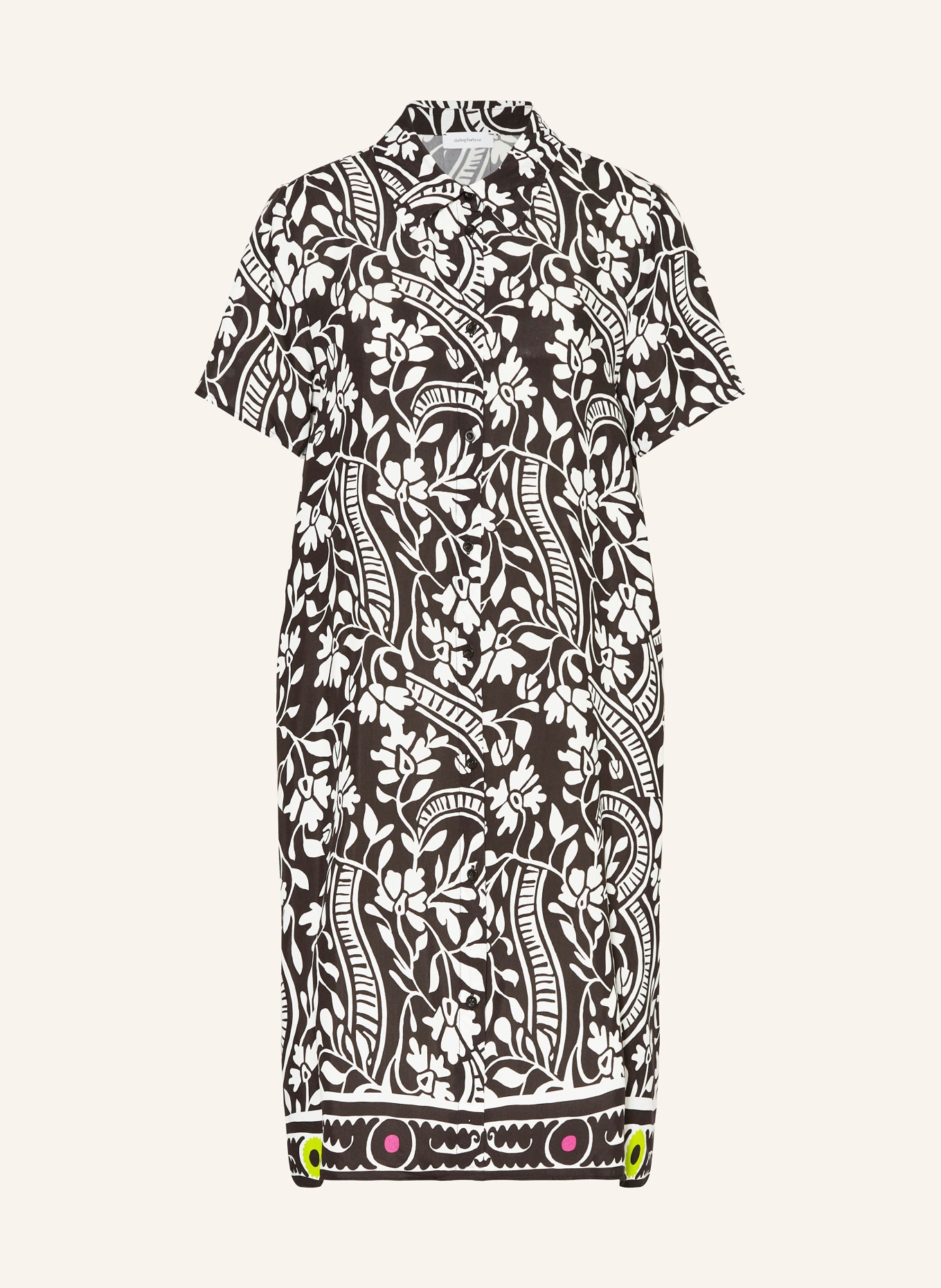 darling harbour Shirt dress, Color: BLACK/ WHITE (Image 1)