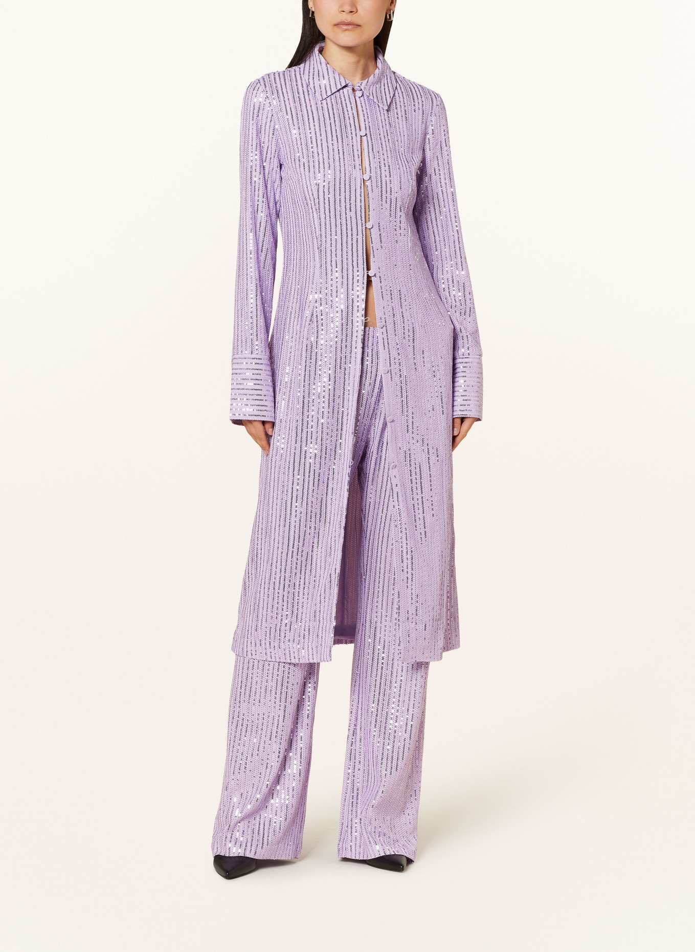 STINE GOYA Trousers MARKUS with sequins, Color: LAVENDER (Image 2)