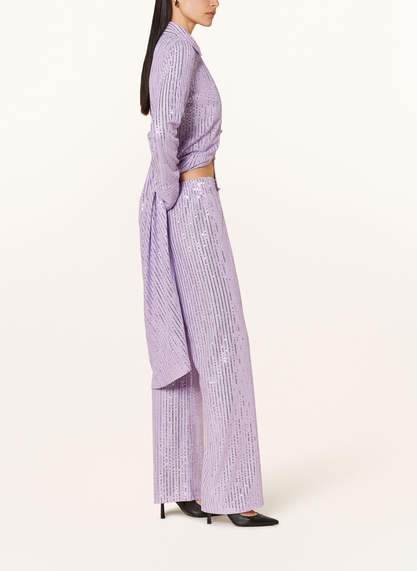 STINE GOYA Trousers MARKUS with sequins, Color: LAVENDER (Image 4)