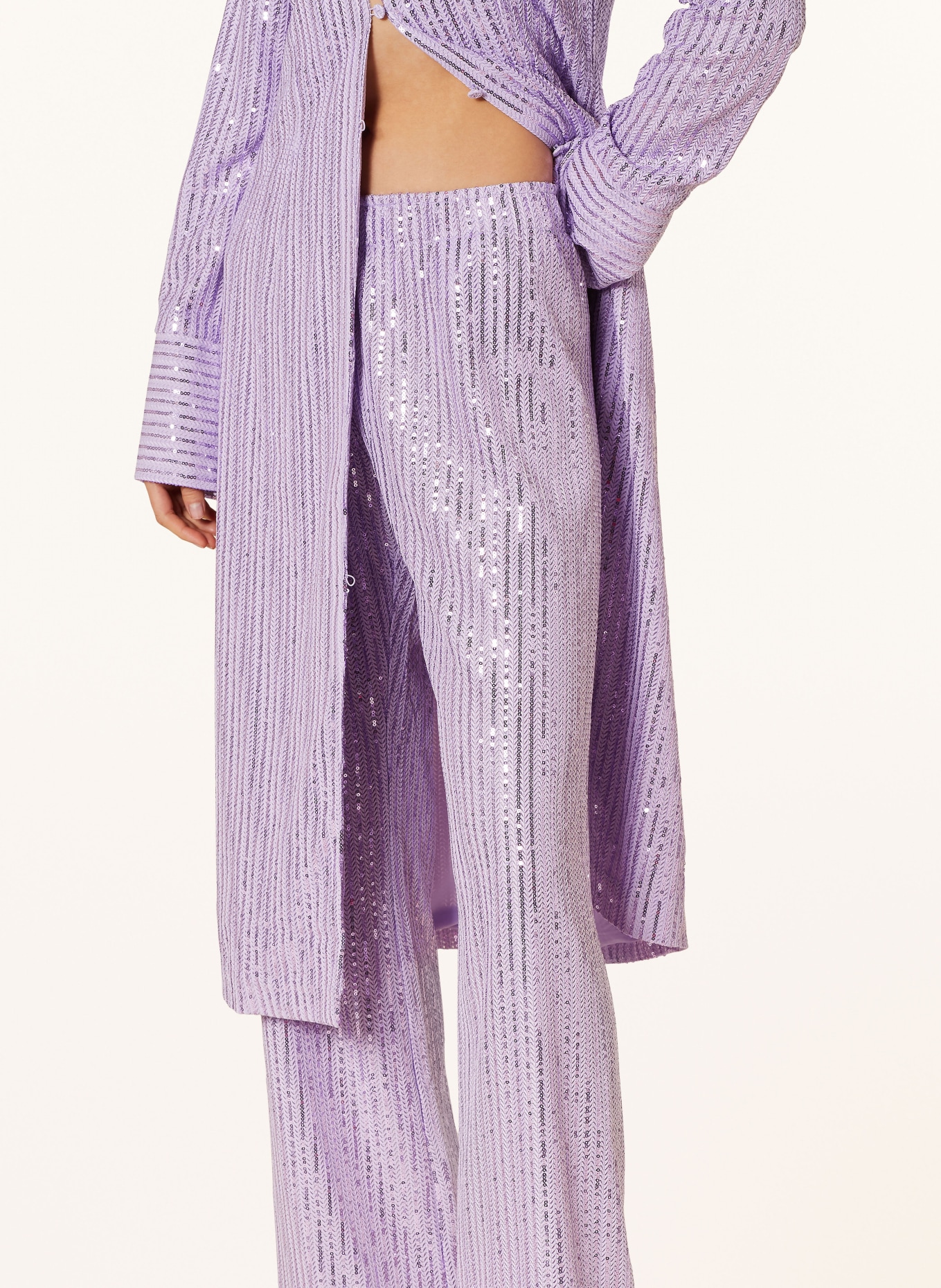 STINE GOYA Trousers MARKUS with sequins, Color: LAVENDER (Image 5)