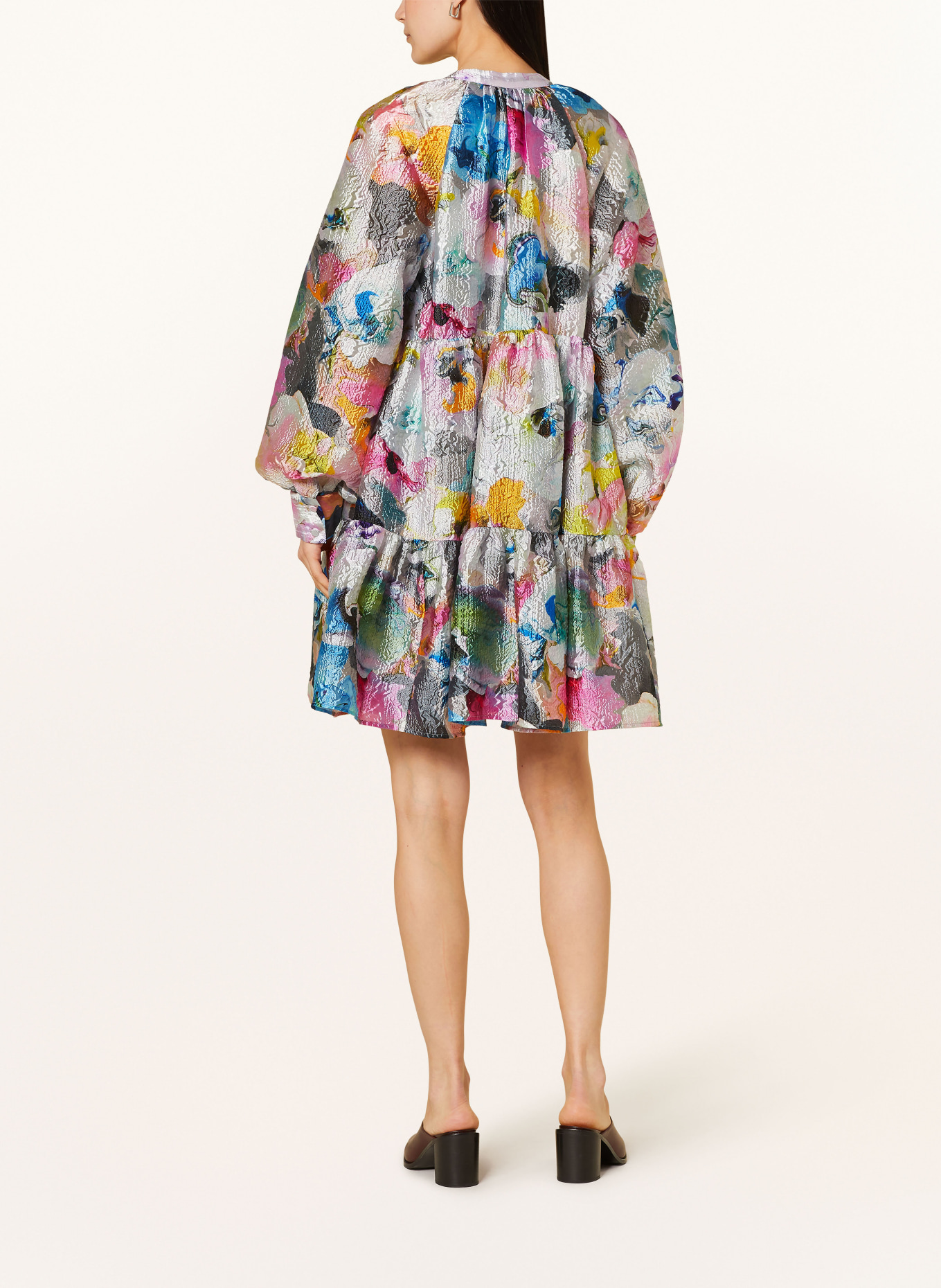 STINE GOYA Kleid JASMINE, Farbe: BLAU/ PINK/ NEONGELB (Bild 3)
