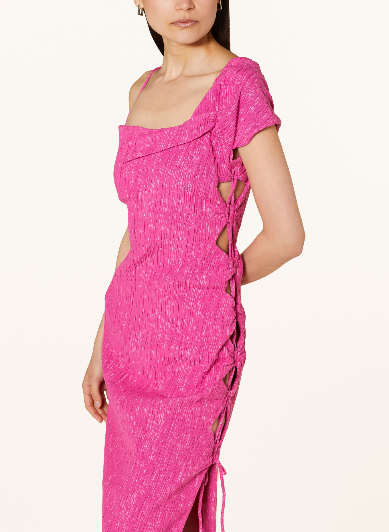 STINE GOYA Dress ANNETE with cut-outs, Color: FUCHSIA (Image 4)