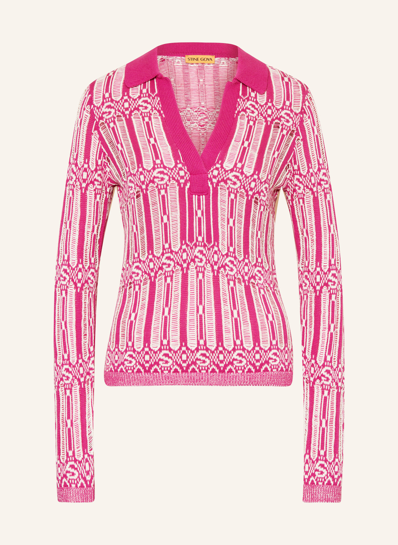 STINE GOYA Pullover, Farbe: FUCHSIA/ ECRU (Bild 1)