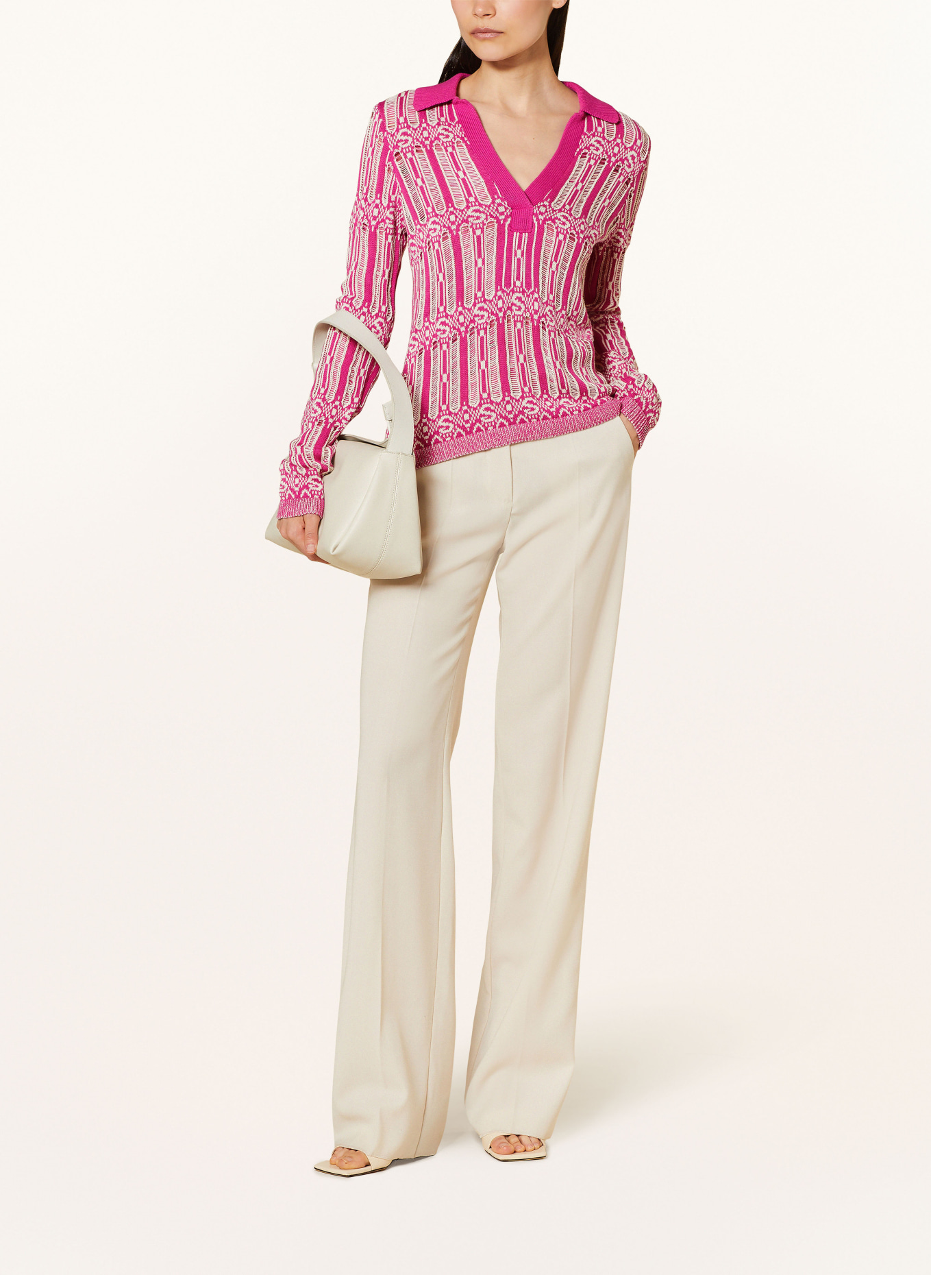 STINE GOYA Pullover, Farbe: FUCHSIA/ ECRU (Bild 2)