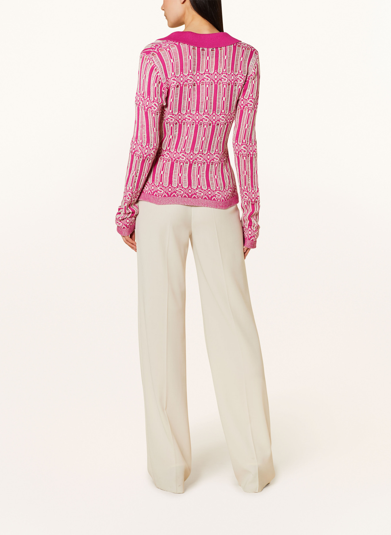 STINE GOYA Sweater, Color: FUCHSIA/ ECRU (Image 3)