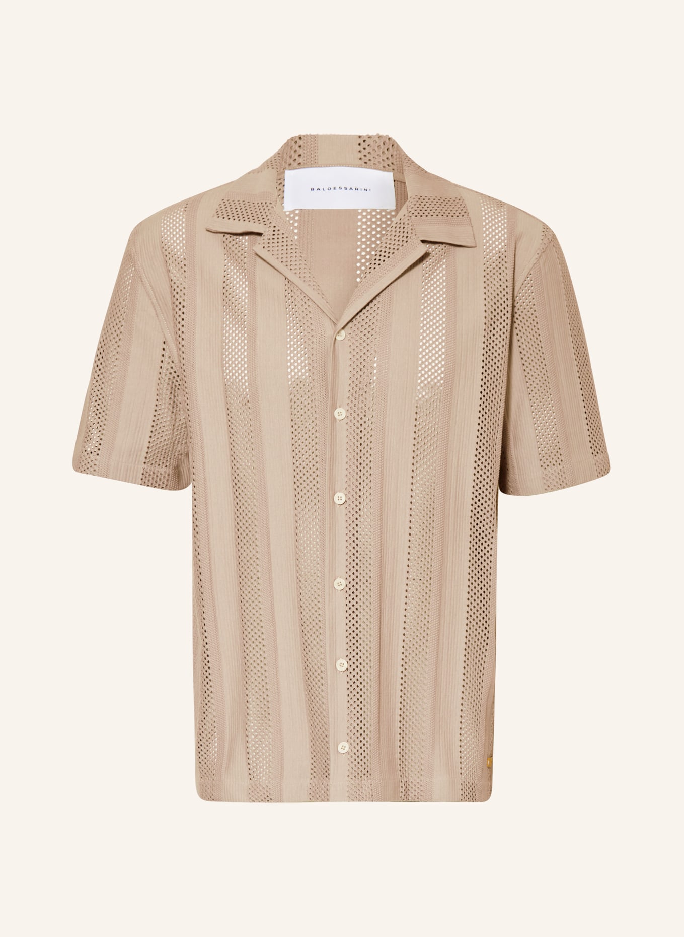 BALDESSARINI Dzianinowa koszula z klapami PIKO, Kolor: 8105 brownie (Obrazek 1)