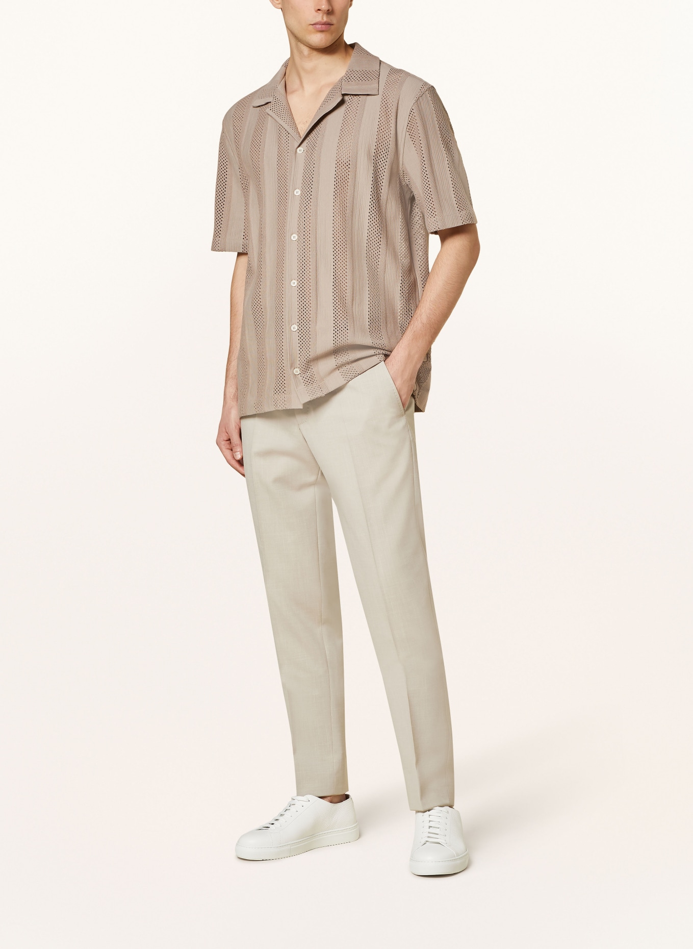 BALDESSARINI Dzianinowa koszula z klapami PIKO, Kolor: 8105 brownie (Obrazek 2)