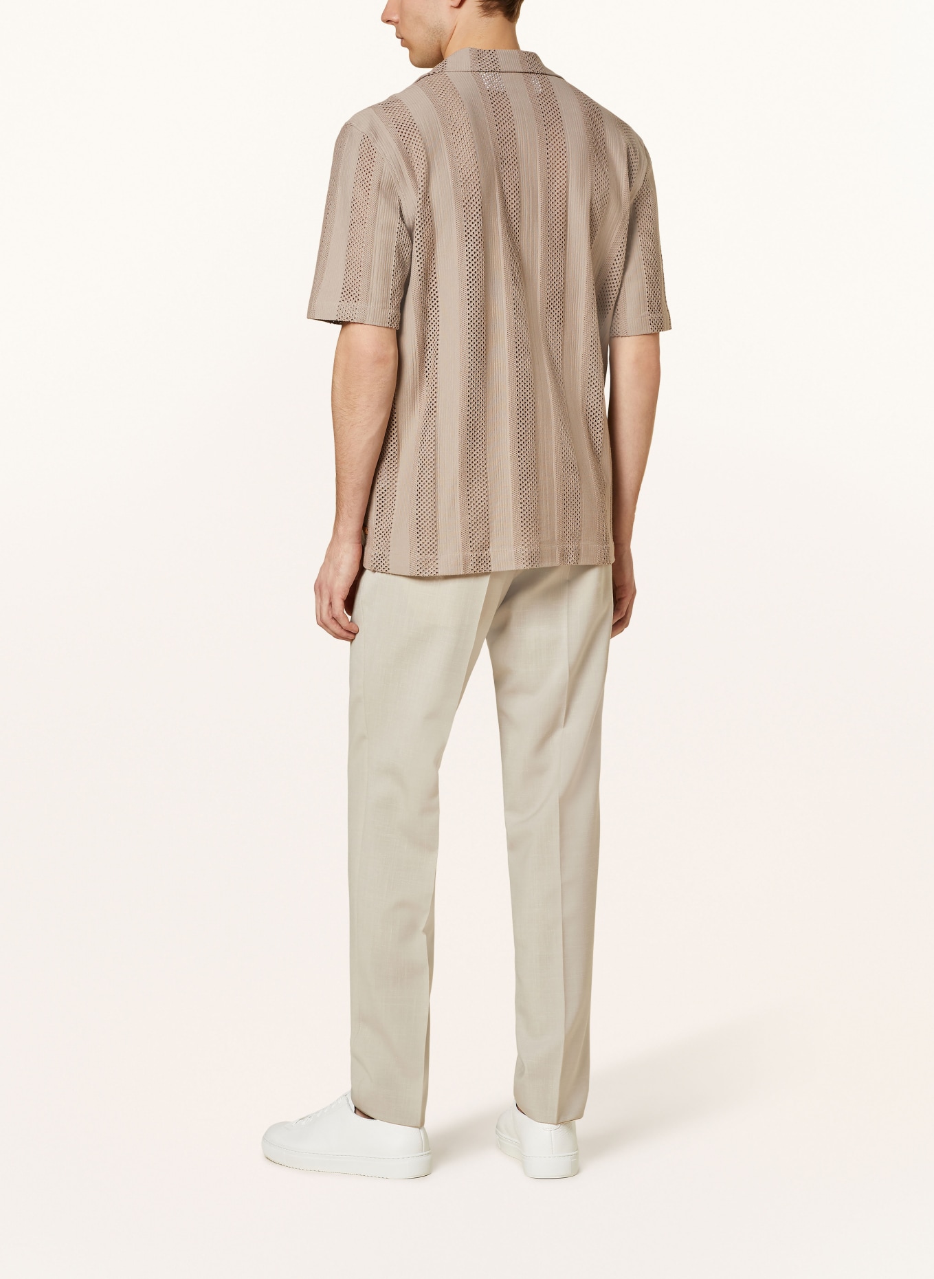 BALDESSARINI Dzianinowa koszula z klapami PIKO, Kolor: 8105 brownie (Obrazek 3)