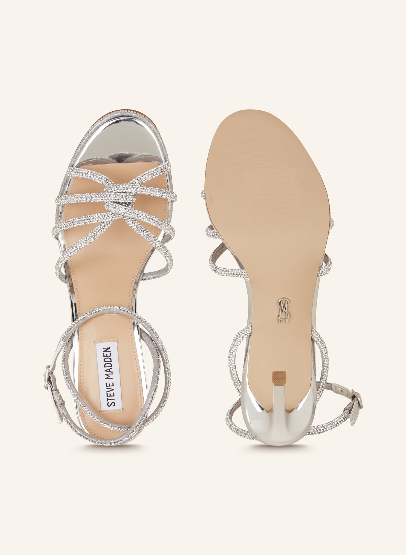 STEVE MADDEN Sandals KAILYN with decorative gems, Color: SILVER (Image 5)